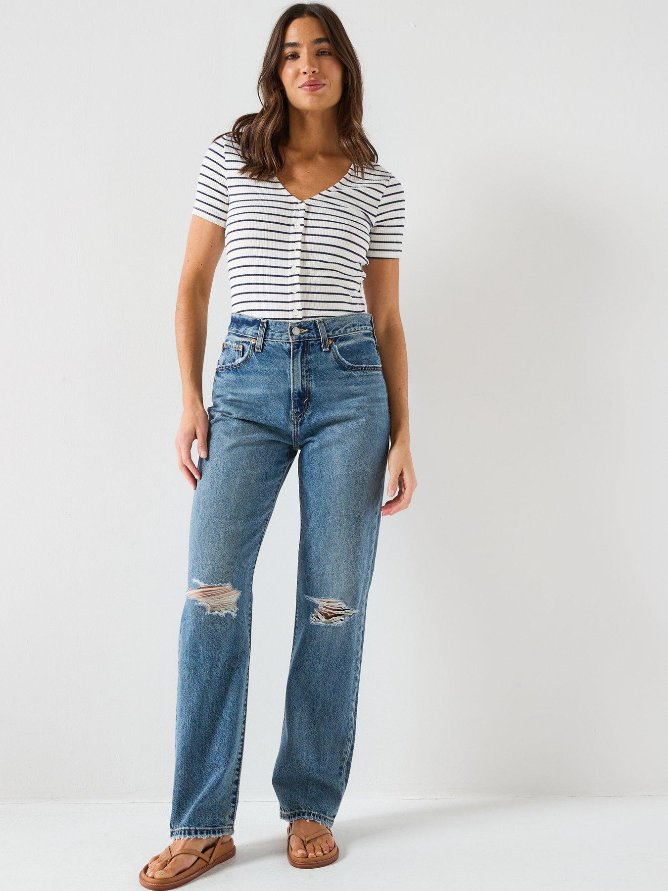  image of levis-easy-dad-relaxed-fit-straight-leg-jeans-gorgeous-gal-blue