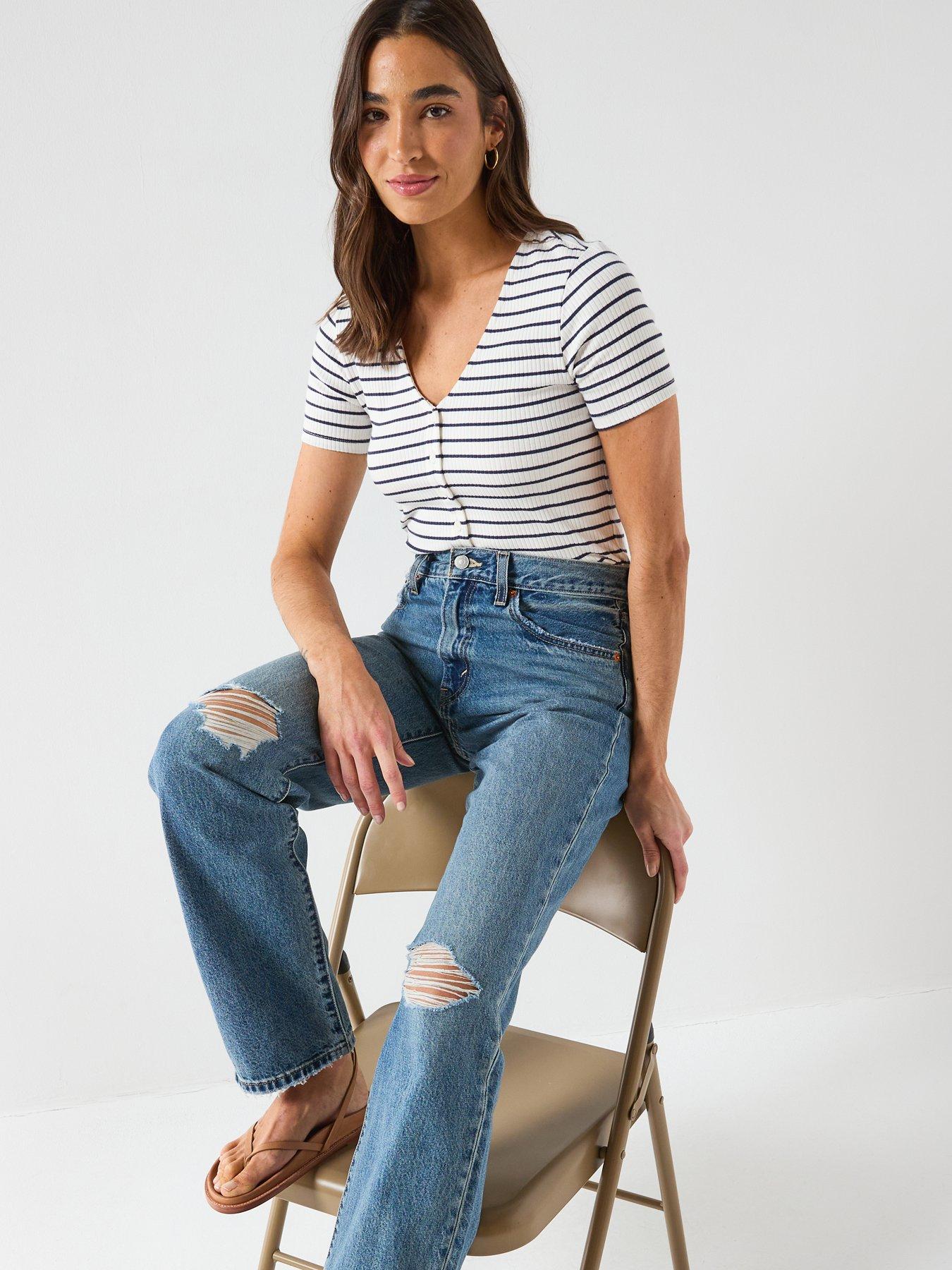  image of levis-easy-dad-relaxed-fit-straight-leg-jeans-gorgeous-gal-blue