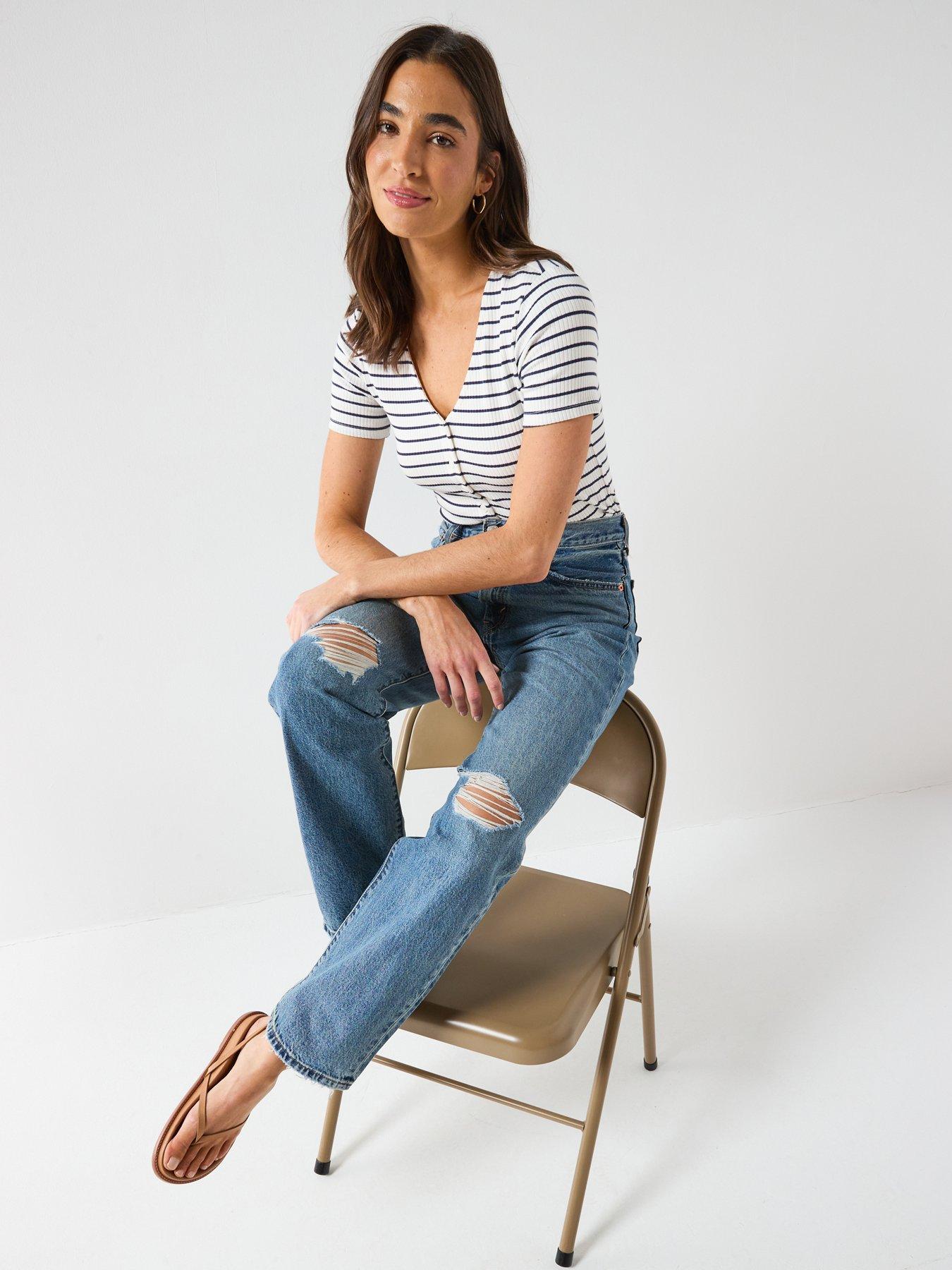  image of levis-easy-dad-relaxed-fit-straight-leg-jeans-gorgeous-gal-blue