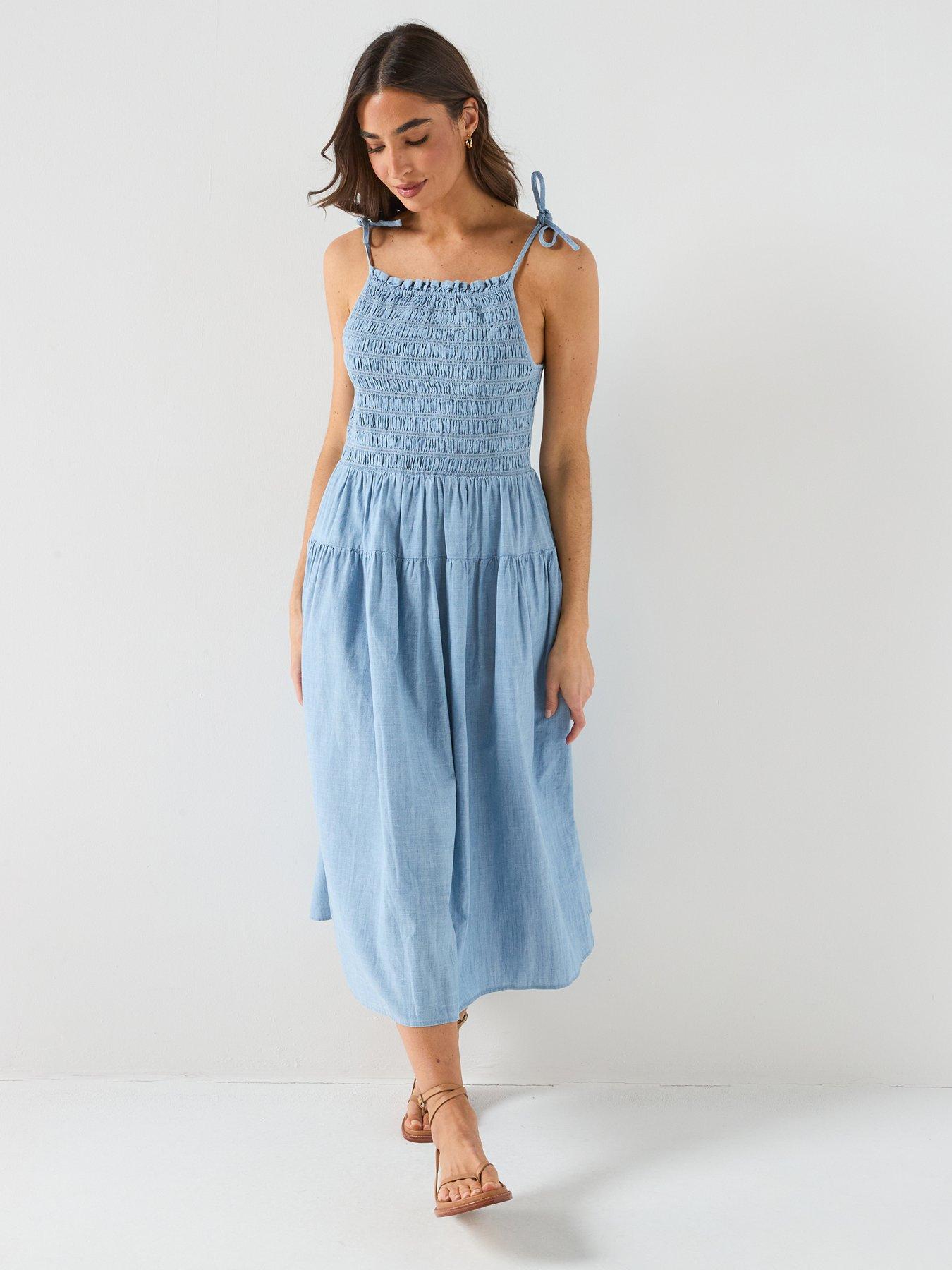 Image 1 of 6 of Levi's Monaco Cotton Sundress - Blue