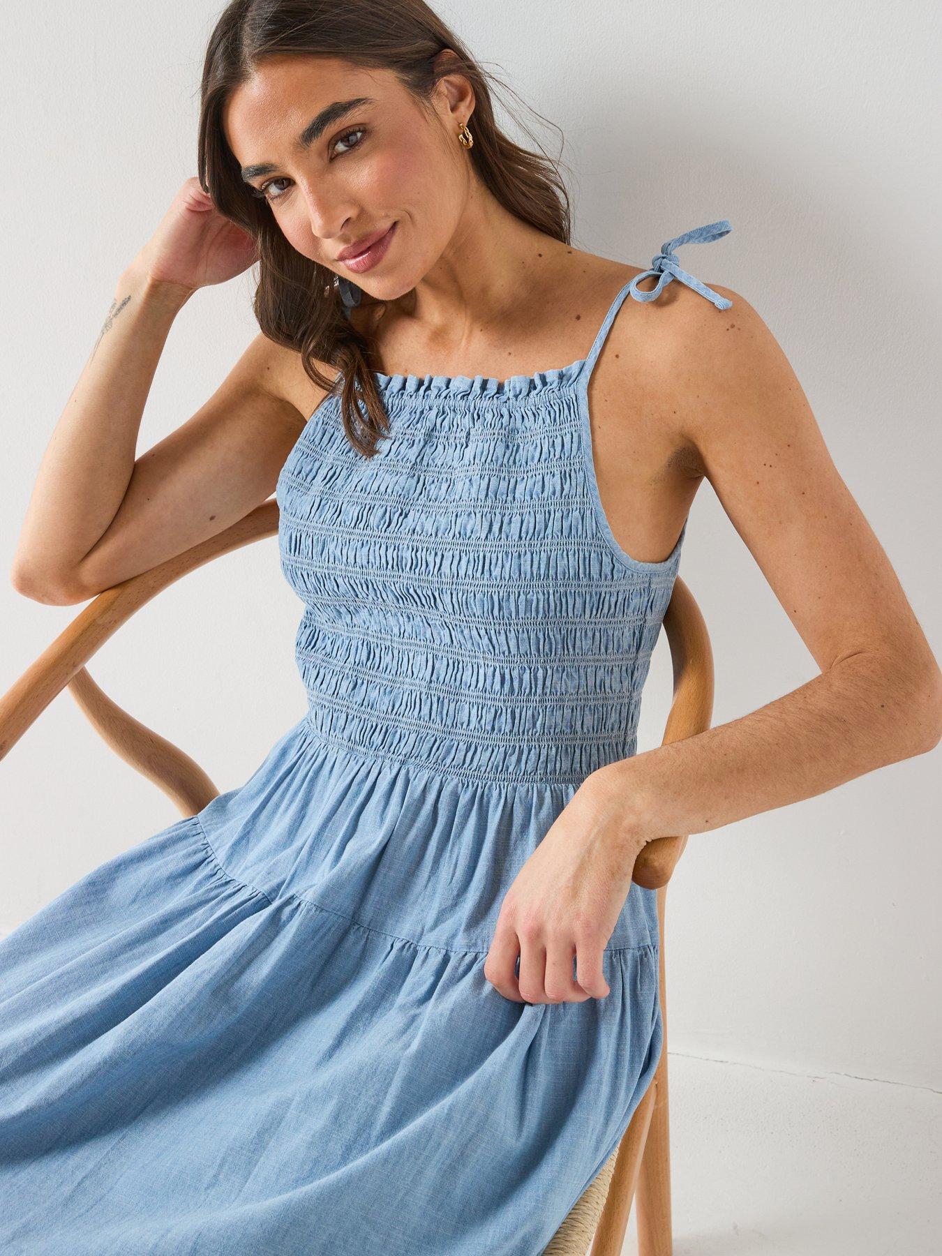 Image 4 of 6 of Levi's Monaco Cotton Sundress - Blue