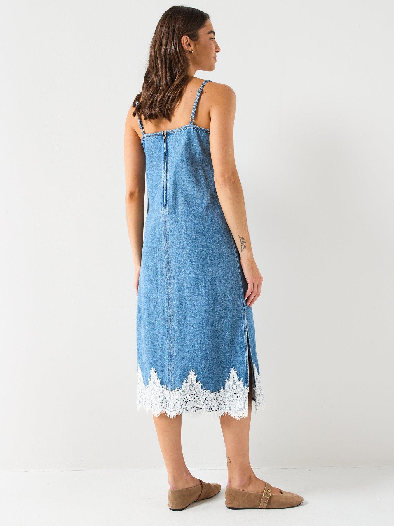 Image 2 of 6 of Levi's 90's Denim Slip Dress - Blue