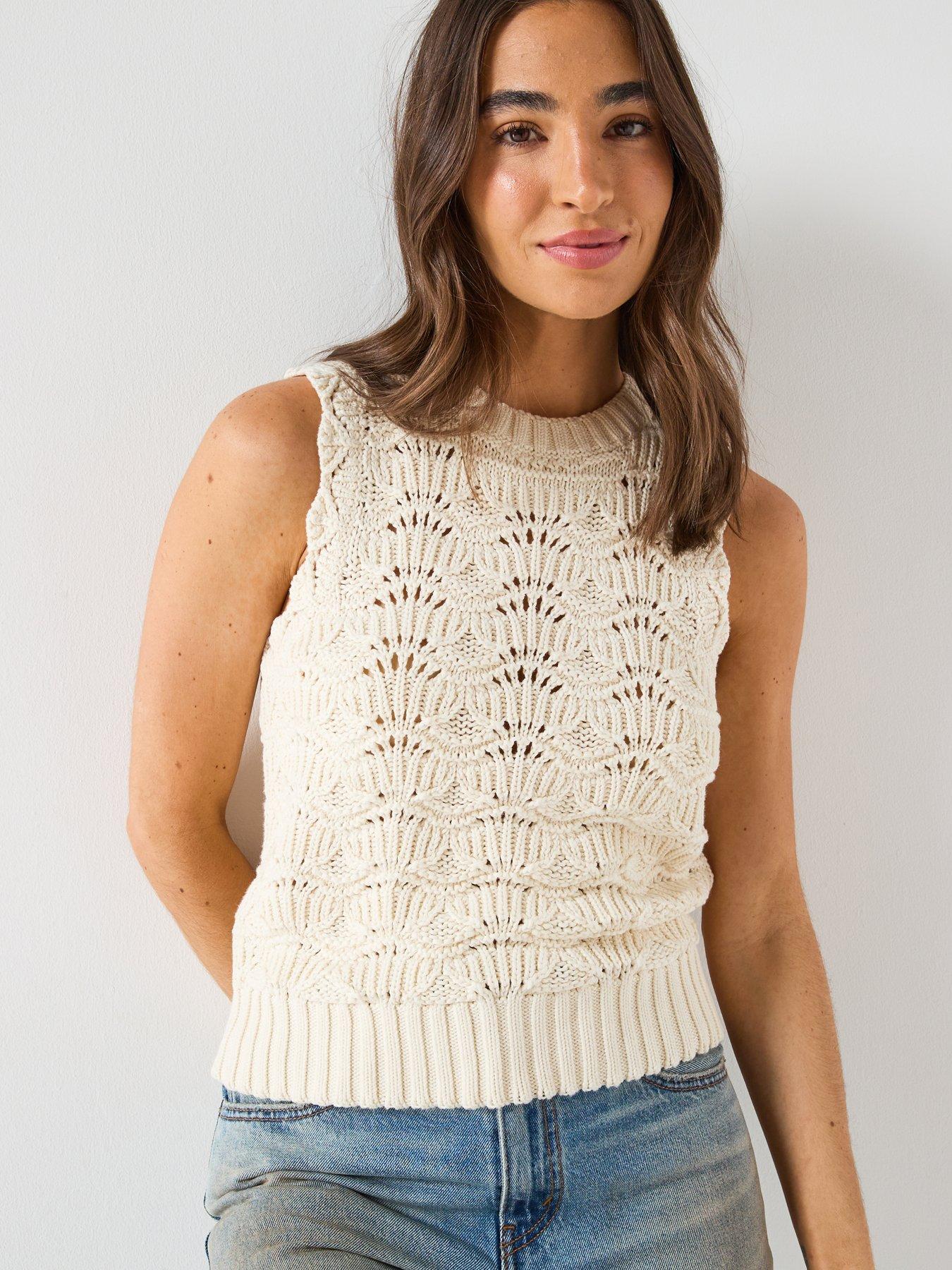 Image 4 of 6 of Levi's Hope Crochet Tank - Beige