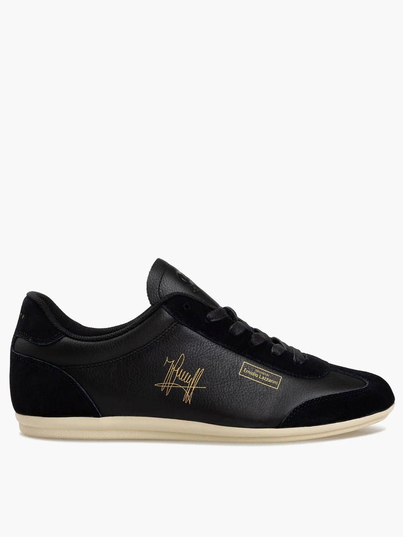 front image of cruyff-recopa-low-profile-tumbled-suede-trainers