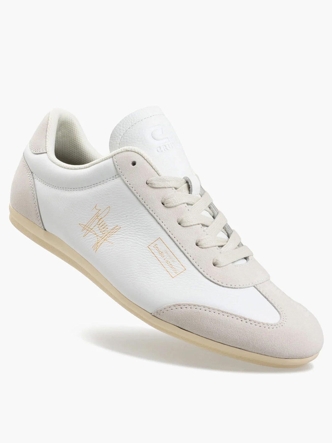 Image 2 of 7 of CRUYFF Recopa Low Profile Tumbled Suede Trainers - White