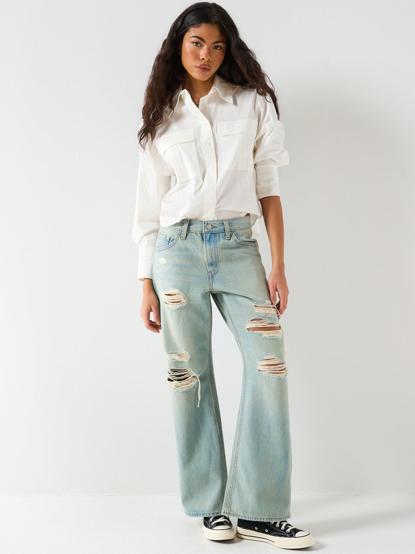 Image 3 of 6 of Levi's Middy Loose Boot Jeans - Blue