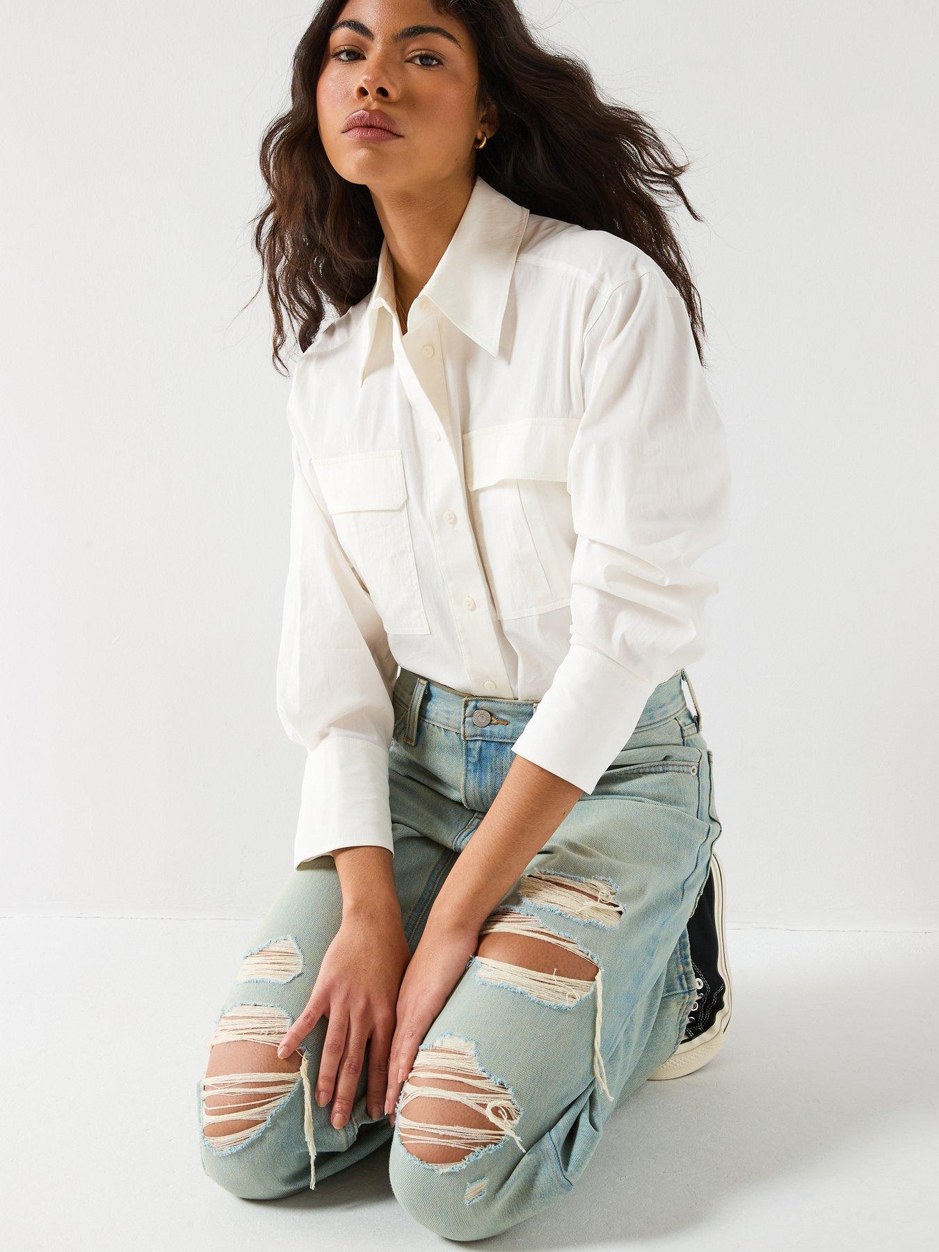 Image 4 of 6 of Levi's Middy Loose Boot Jeans - Blue