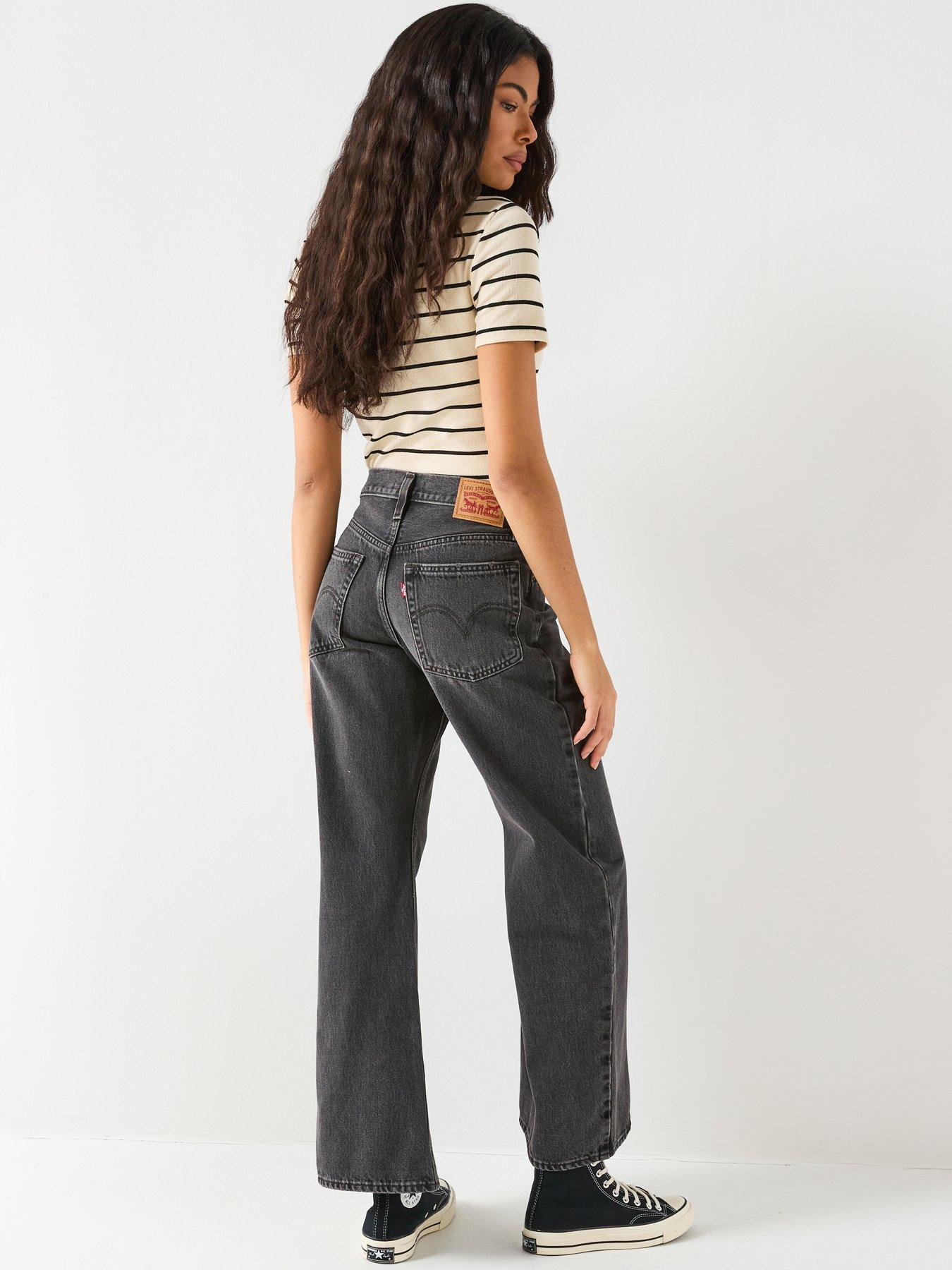 Image 2 of 6 of Levi's Middy Loose Boot Jeans - Black