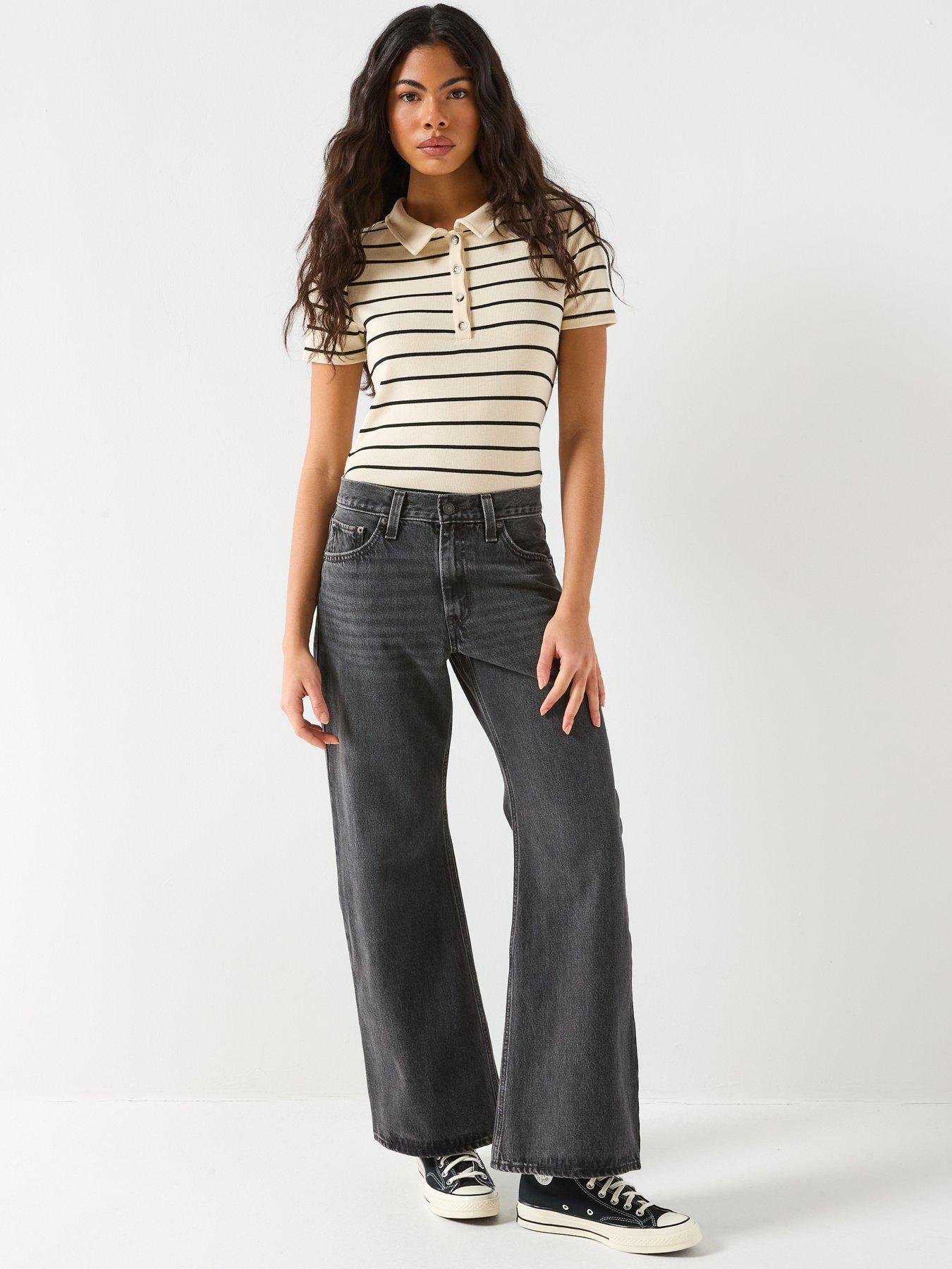 Image 3 of 6 of Levi's Middy Loose Boot Jeans - Black