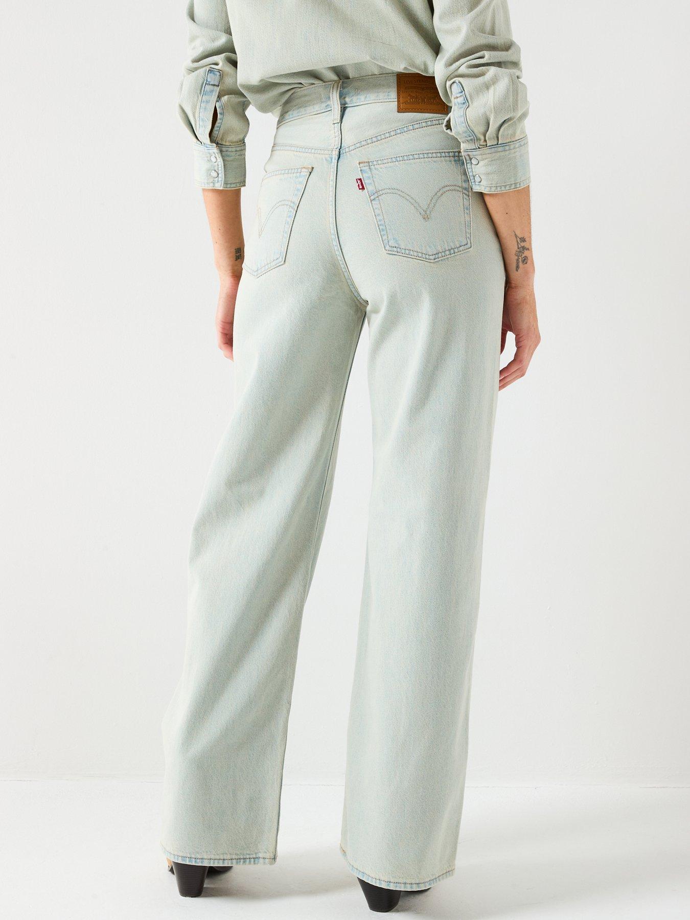 Image 2 of 6 of Levi's Ribcage Wide Leg Jeans - Blue