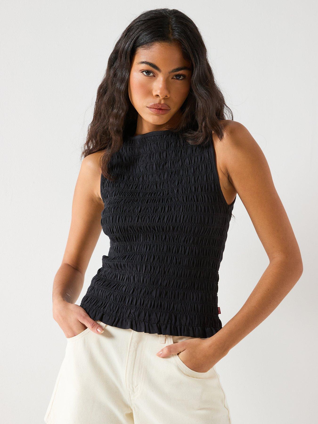 Levi's Bella Smocked Top - Black