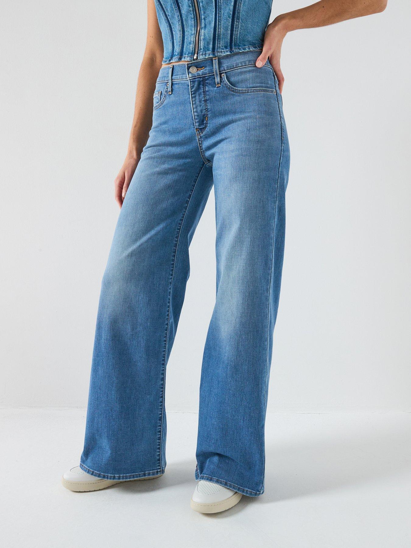 Levi's 318 Shaping Wide Leg Jeans - Blue
