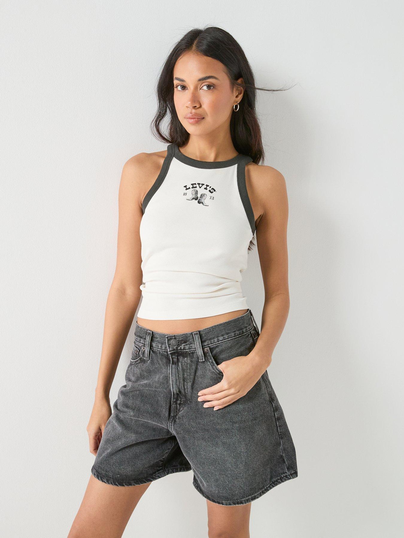 Image 5 of 5 of Levi's Graphic Essential Racer Tank - Beige