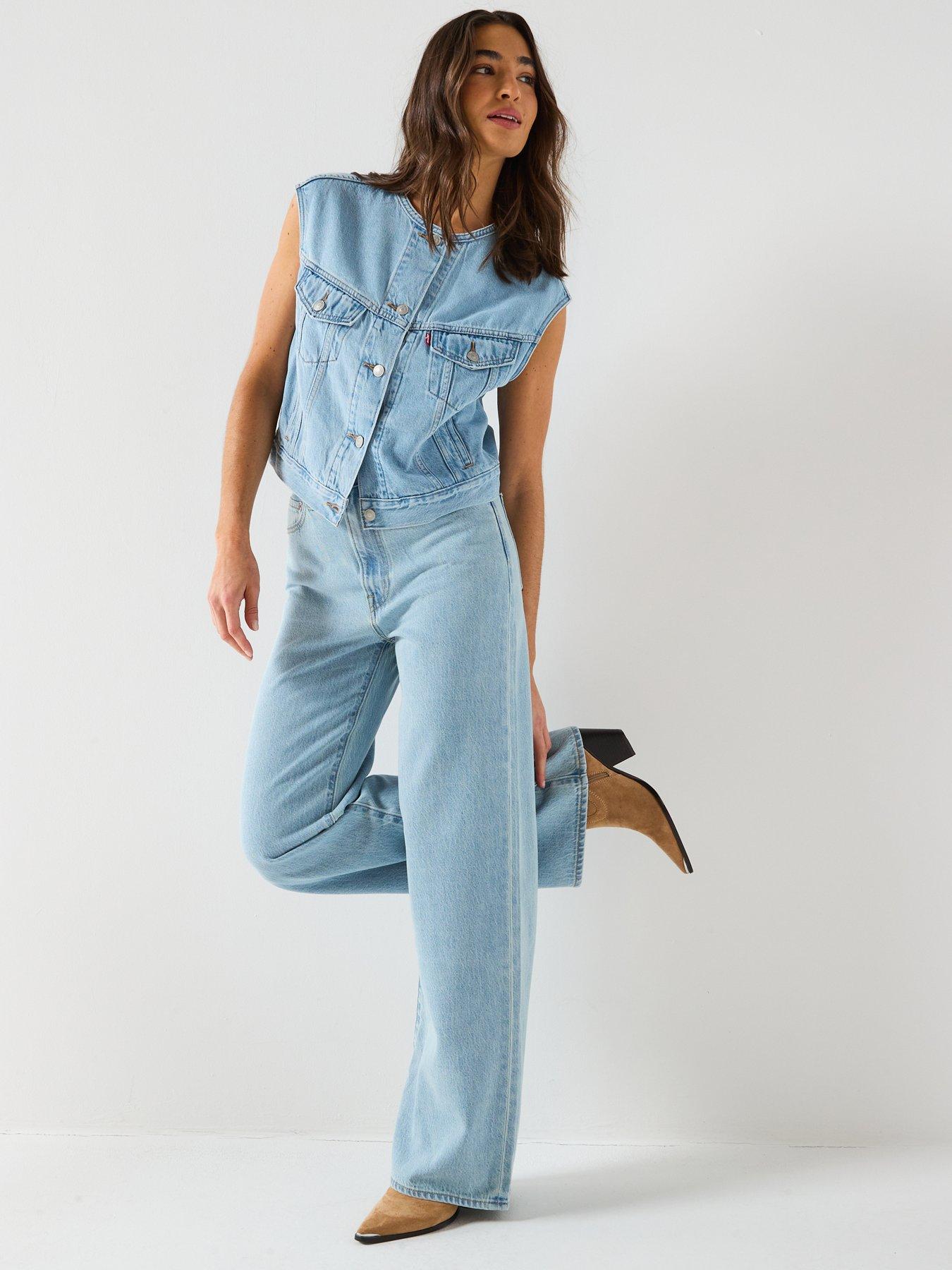 Image 5 of 6 of Levi's Collarless Shrunken '90s Vest - Blue