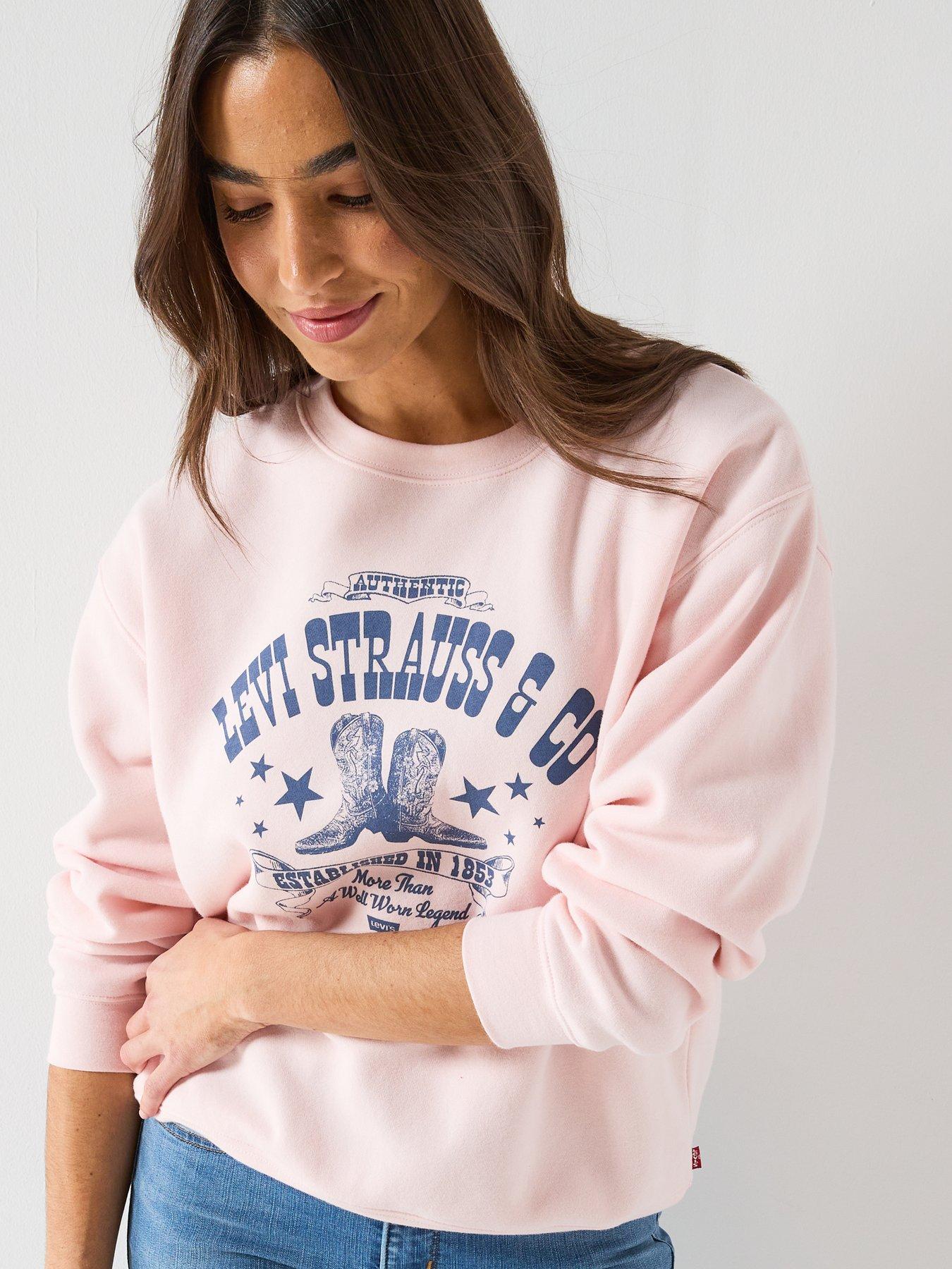  image of levis-graphic-everyday-crew-sweatshirt-pink