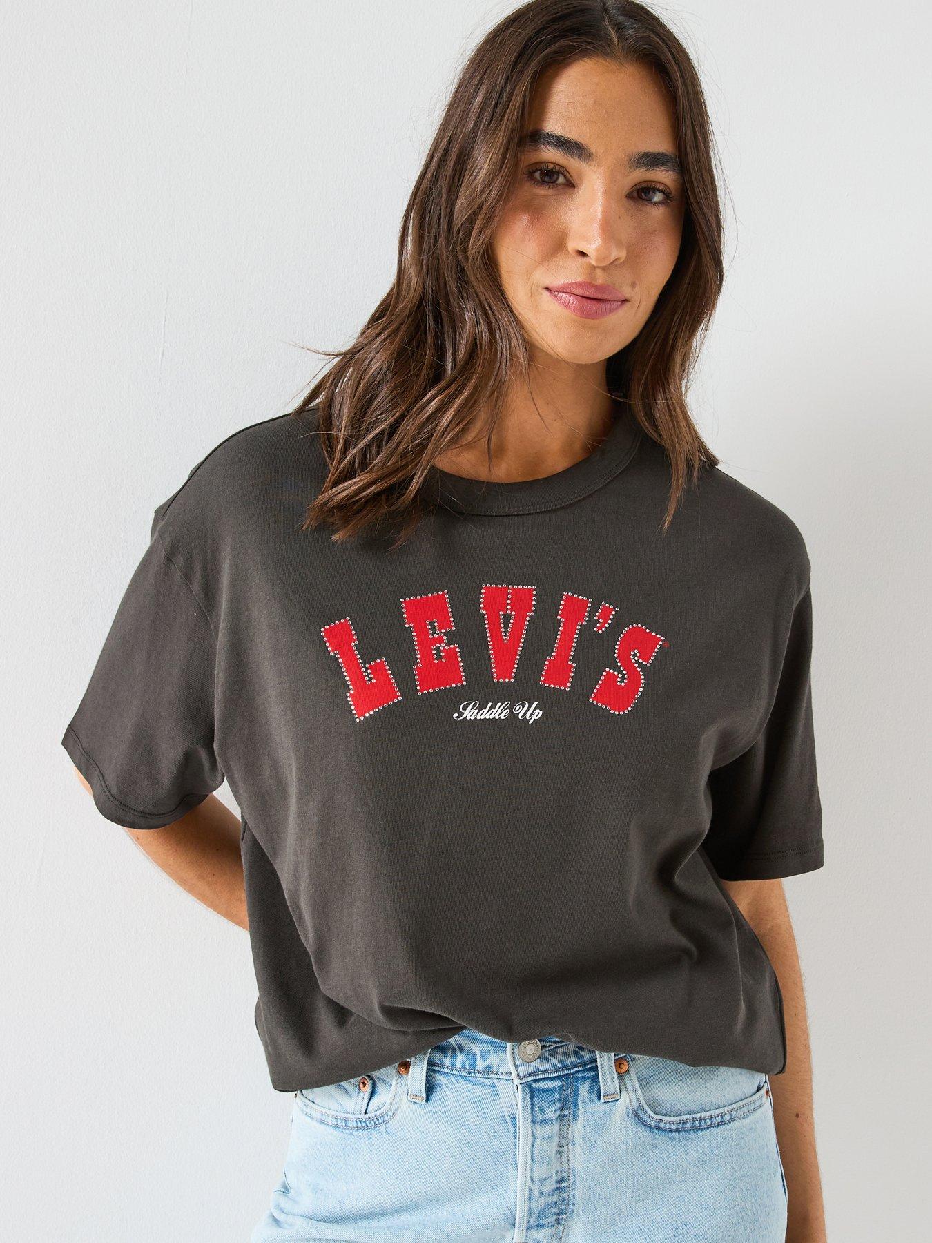 Image 1 of 6 of Levi's Graphic Tabor Tee - Black
