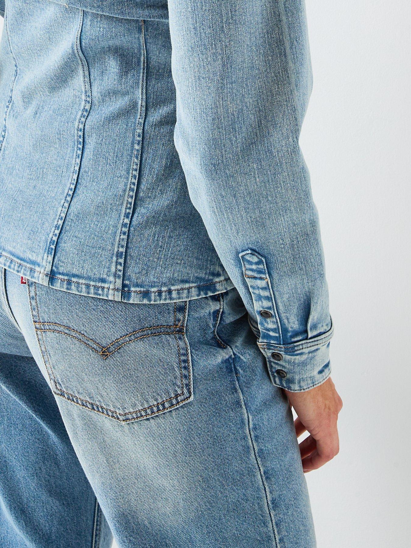  image of levis-long-sleeve-shaped-shirt-blue