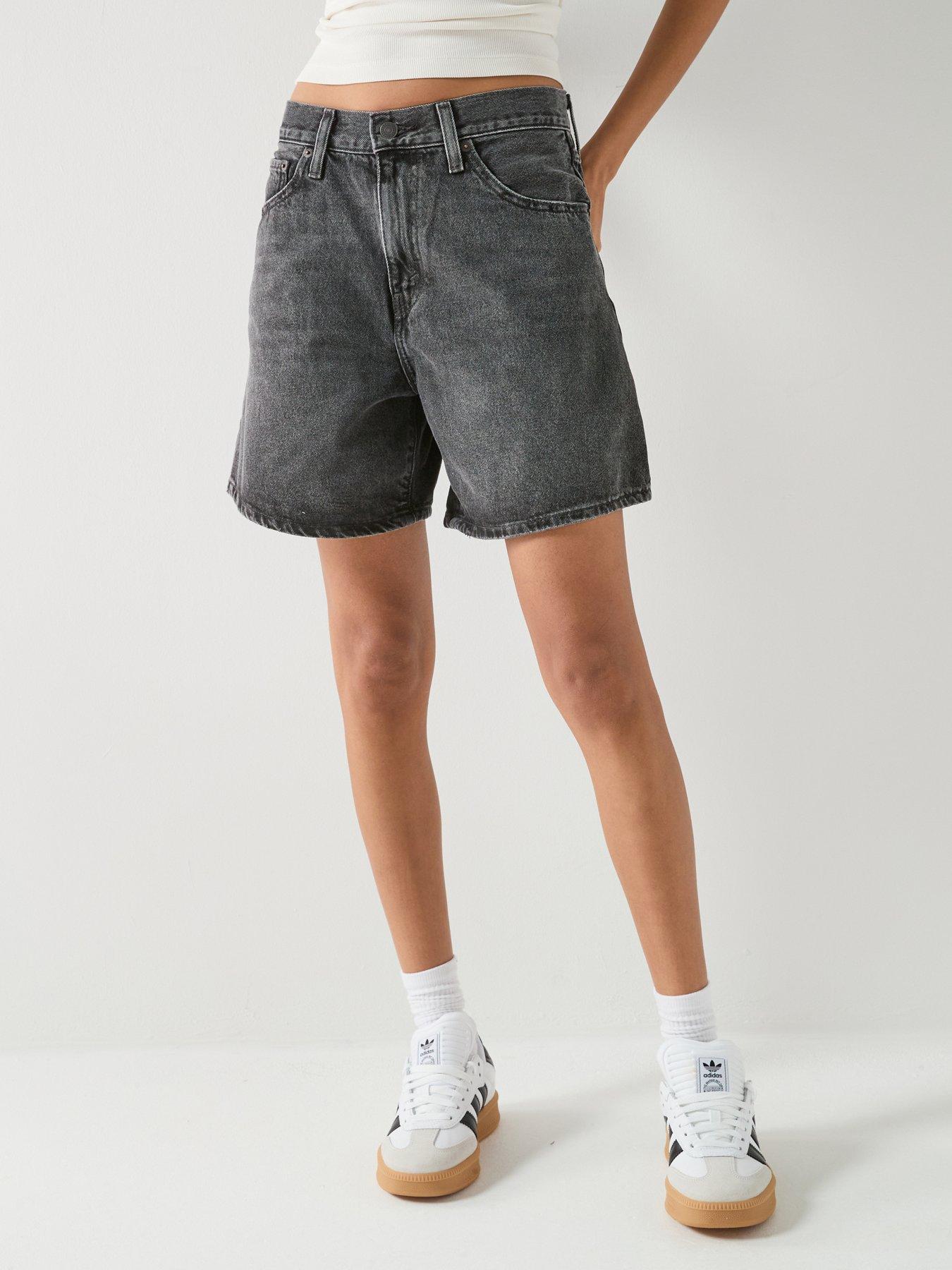 Image 1 of 5 of Levi's High Baggy Shorts - Black