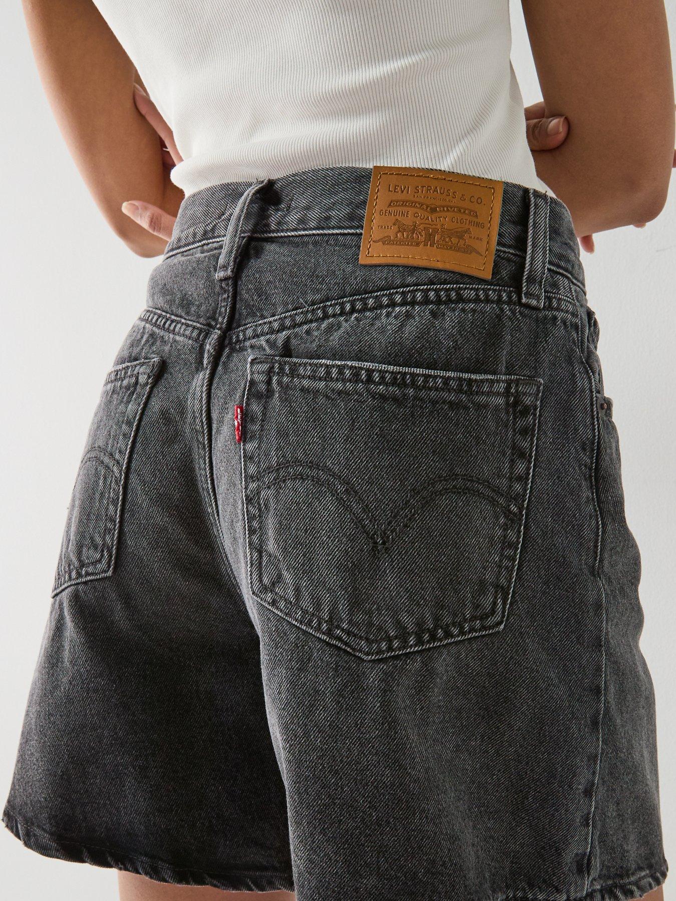 Image 4 of 5 of Levi's High Baggy Shorts - Black