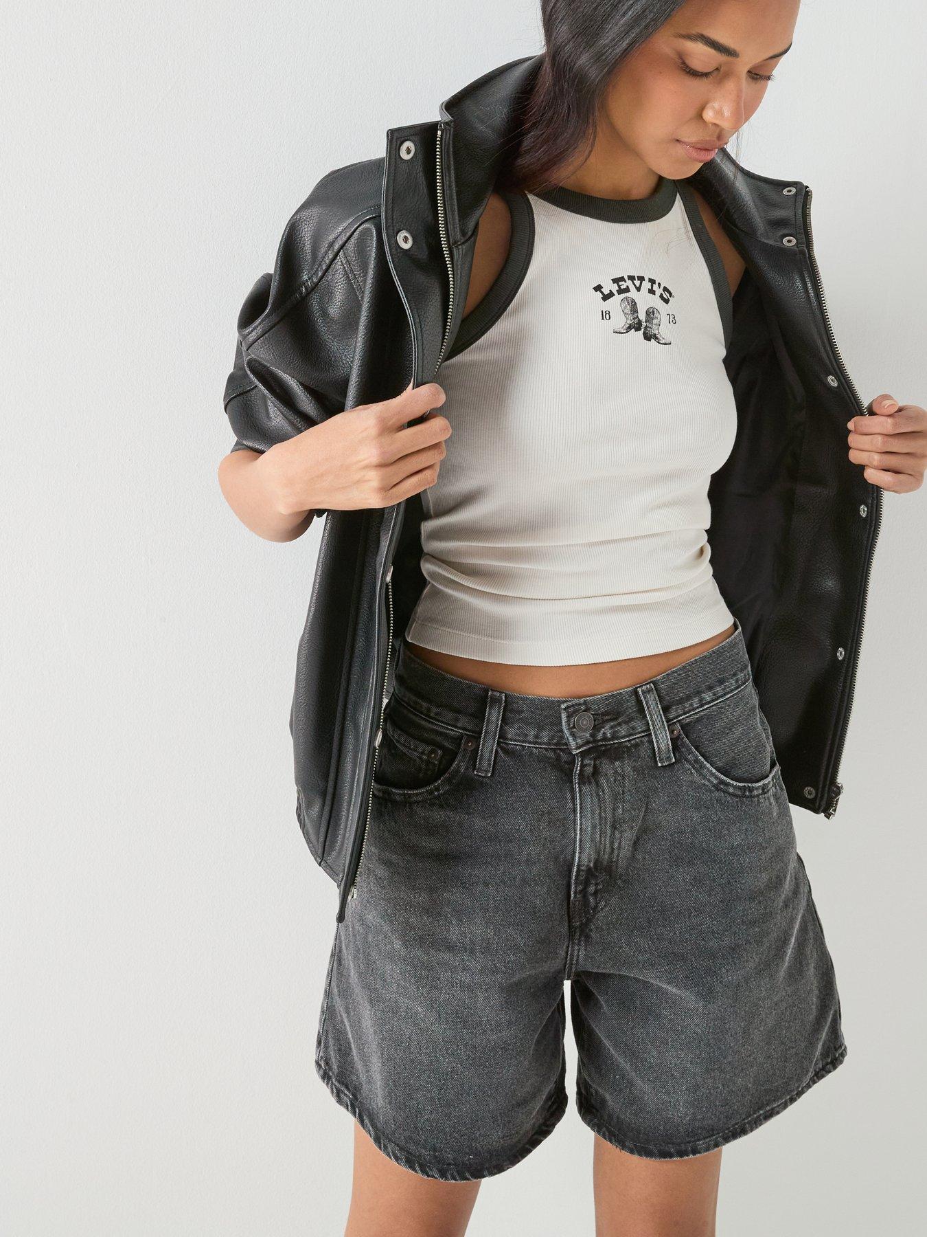 Image 5 of 5 of Levi's High Baggy Shorts - Black