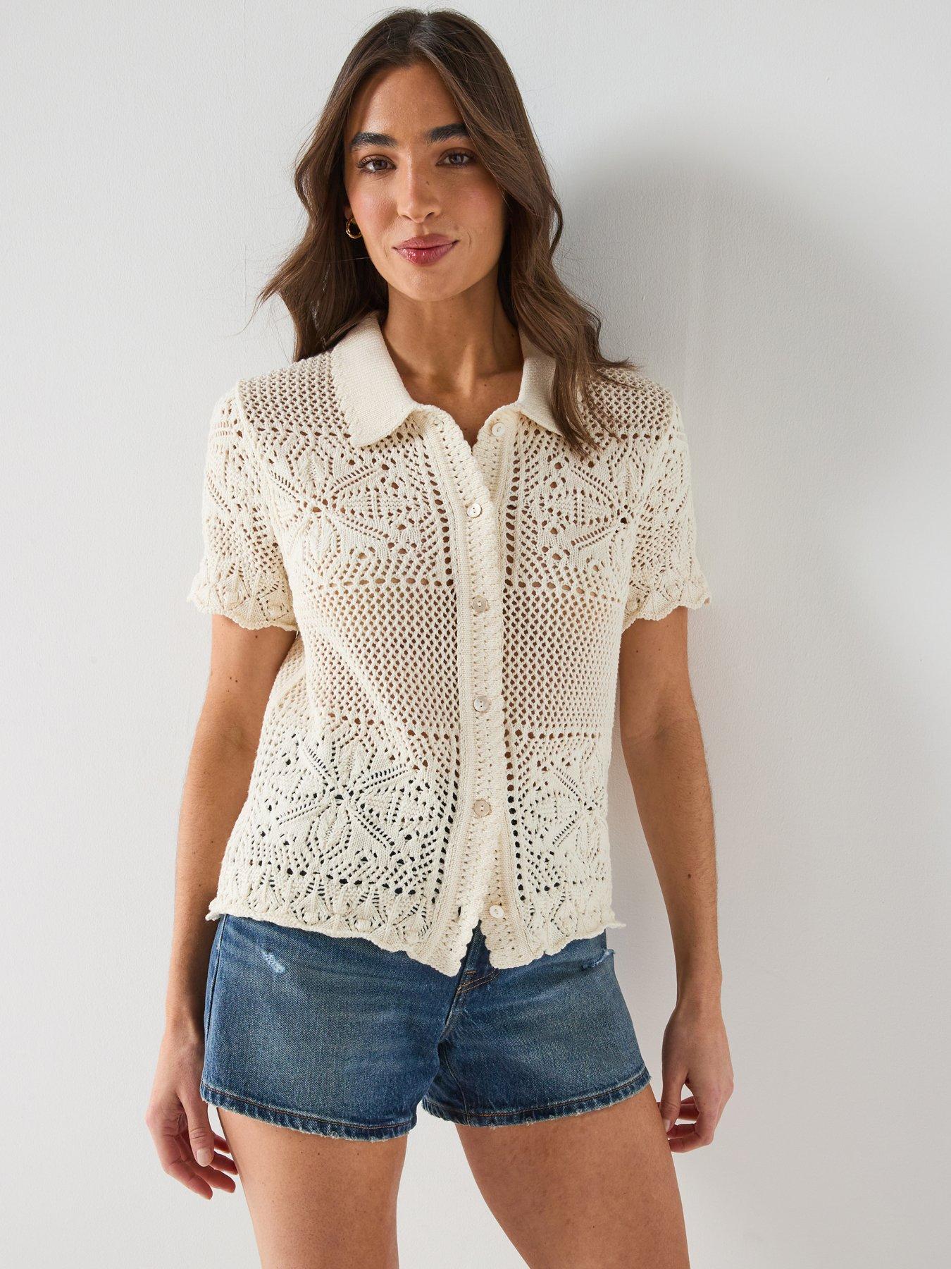 Levi's Susanna Floral Crochet Shirt - Beige