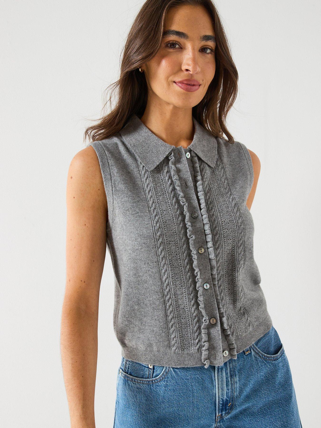 Levi's Super Soft Mini Ruffle Vest - Grey