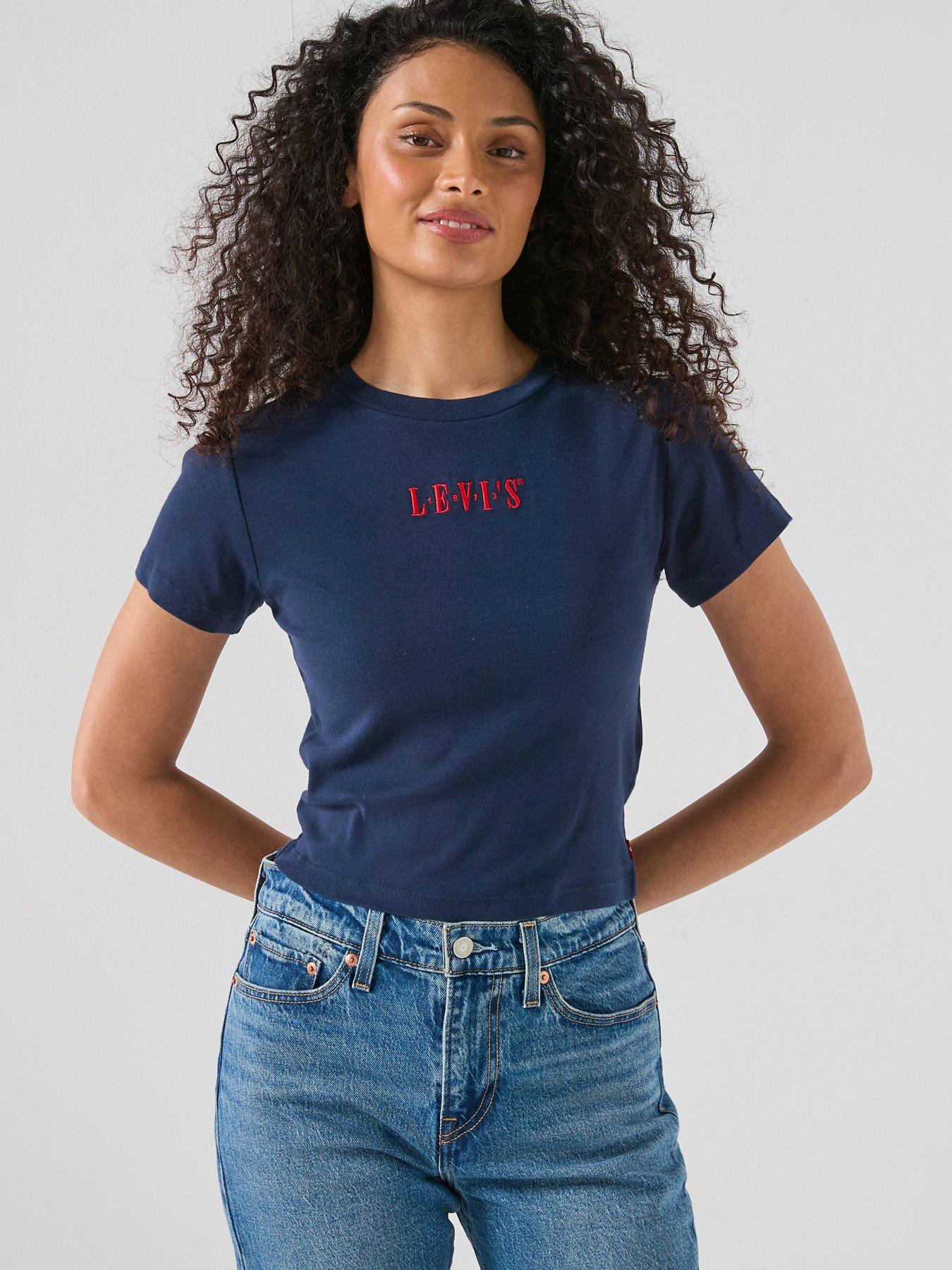Levi's Essential Sporty Embroidered Logo T-Shirt - Blue