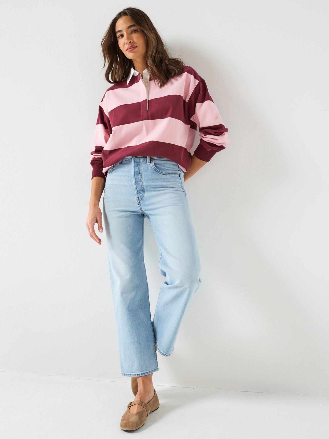  image of levis-ribcage-straight-ankle-jeans-blue