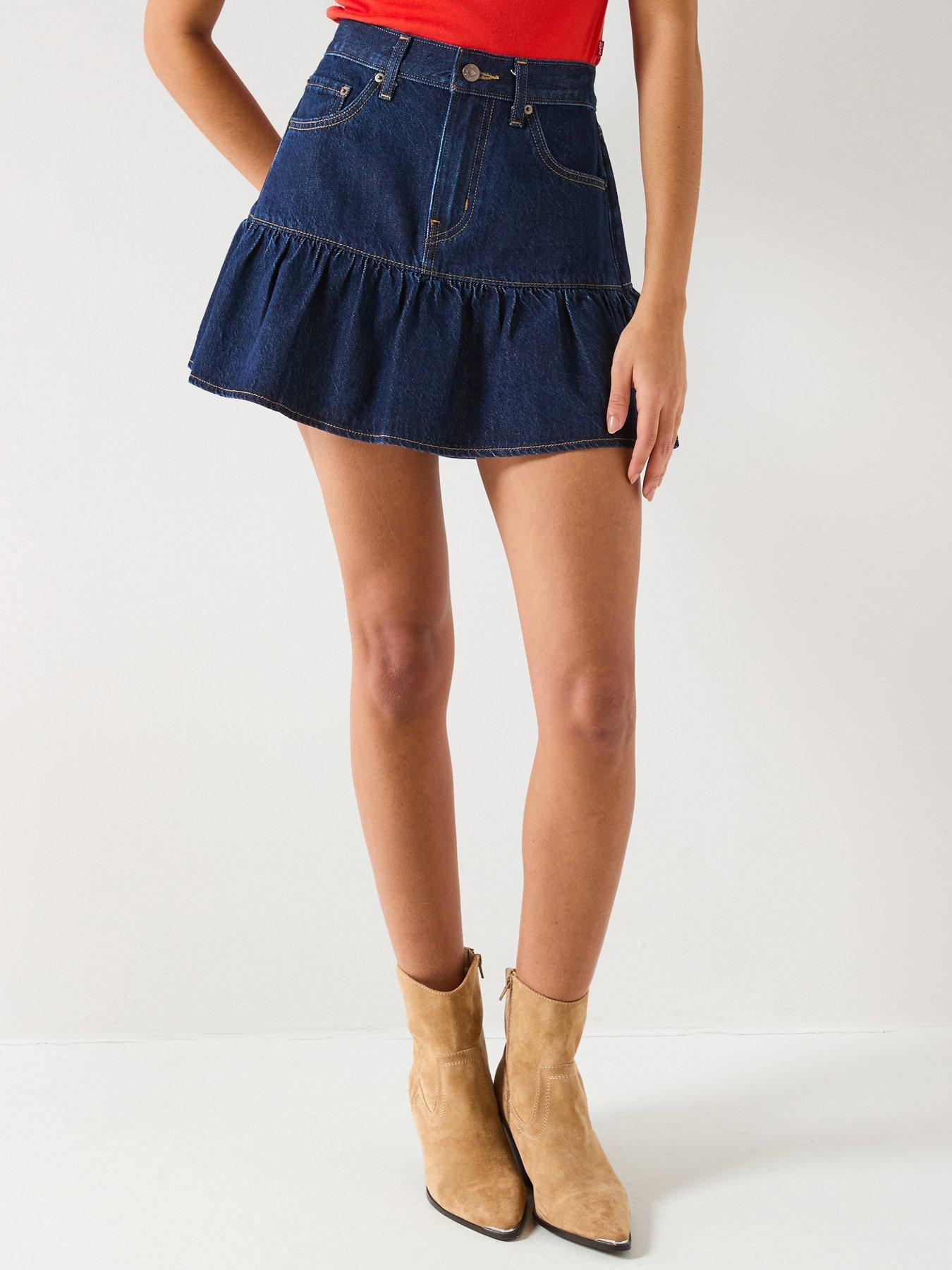 front image of levis-flounce-mini-skirt