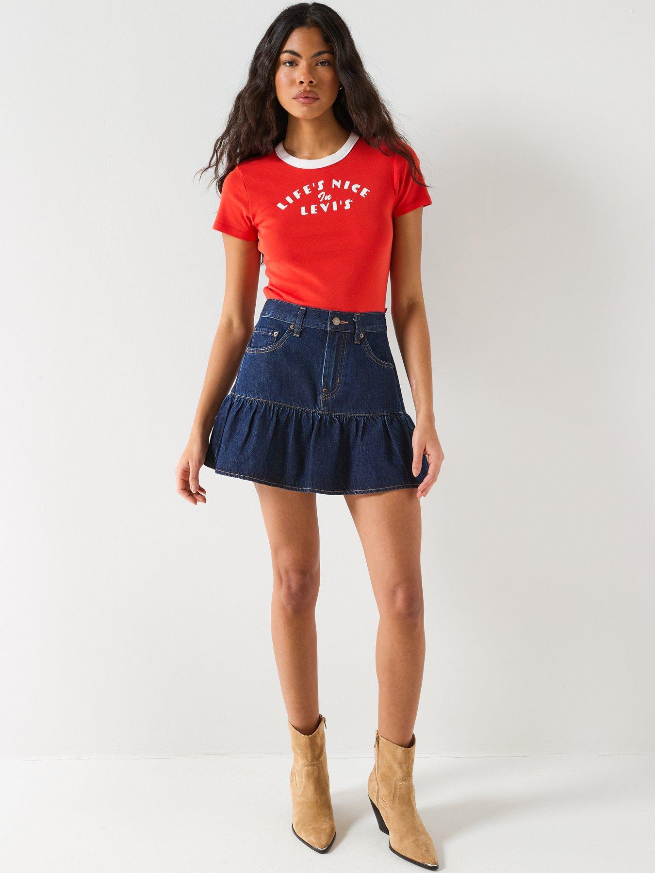  image of levis-flounce-mini-skirt