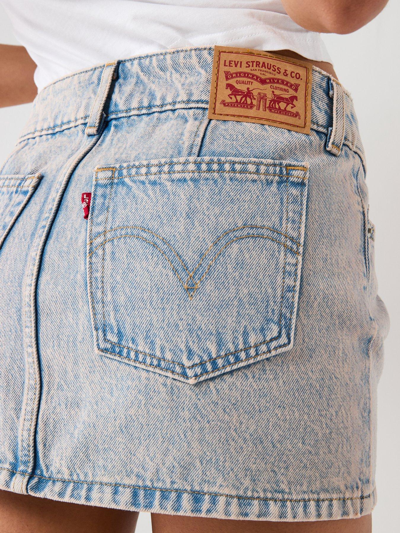  image of levis-superlow-mini-skirt-pink