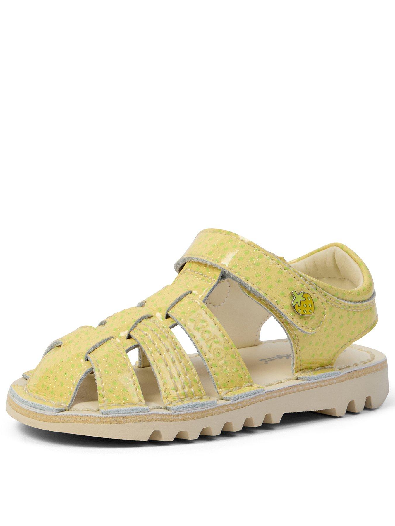 Image 1 of 6 of Kickers Kick Fruit Patent Leather Sandal - Yellow