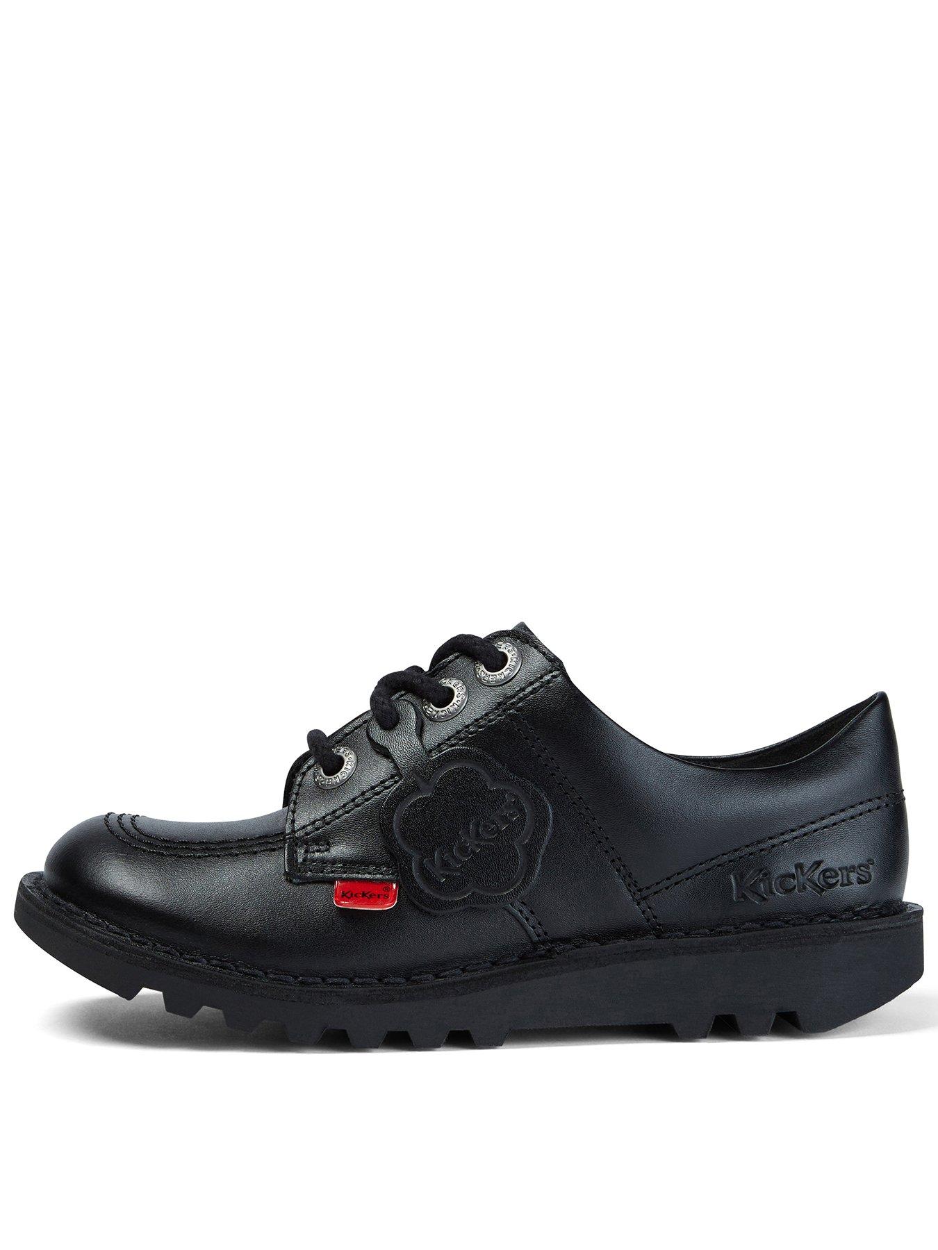 Kickers Junior Kick Lo Leather Shoe - Black
