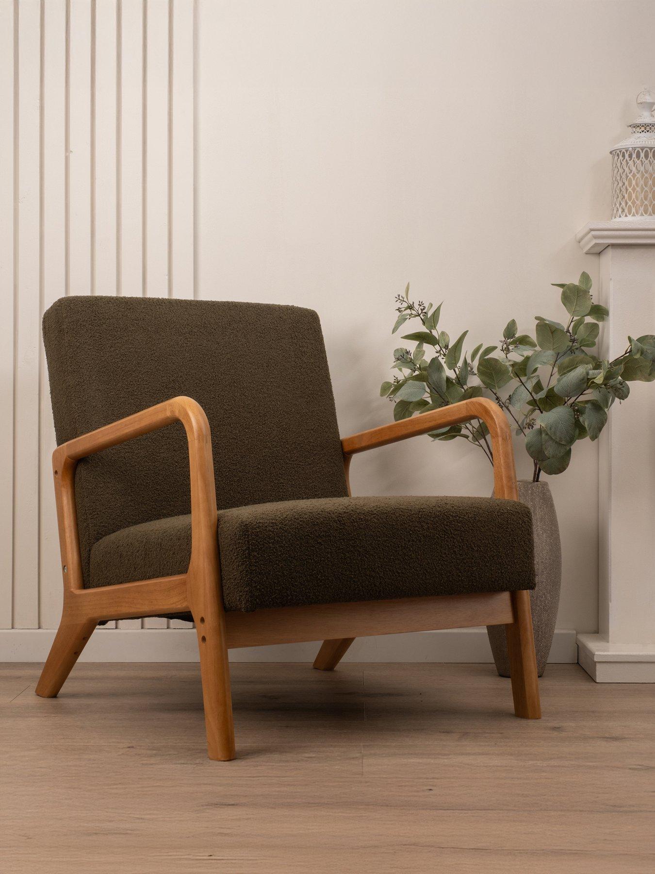 Image 1 of 3 of Scottish Everlastings Howorth Boucle Chair - Forest Green