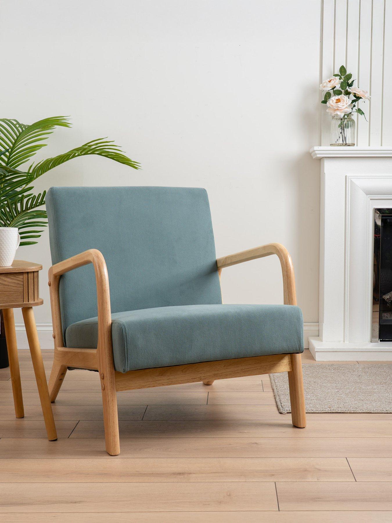 Image 1 of 3 of Scottish Everlastings Howorth Cord Fabric Chair - Teal