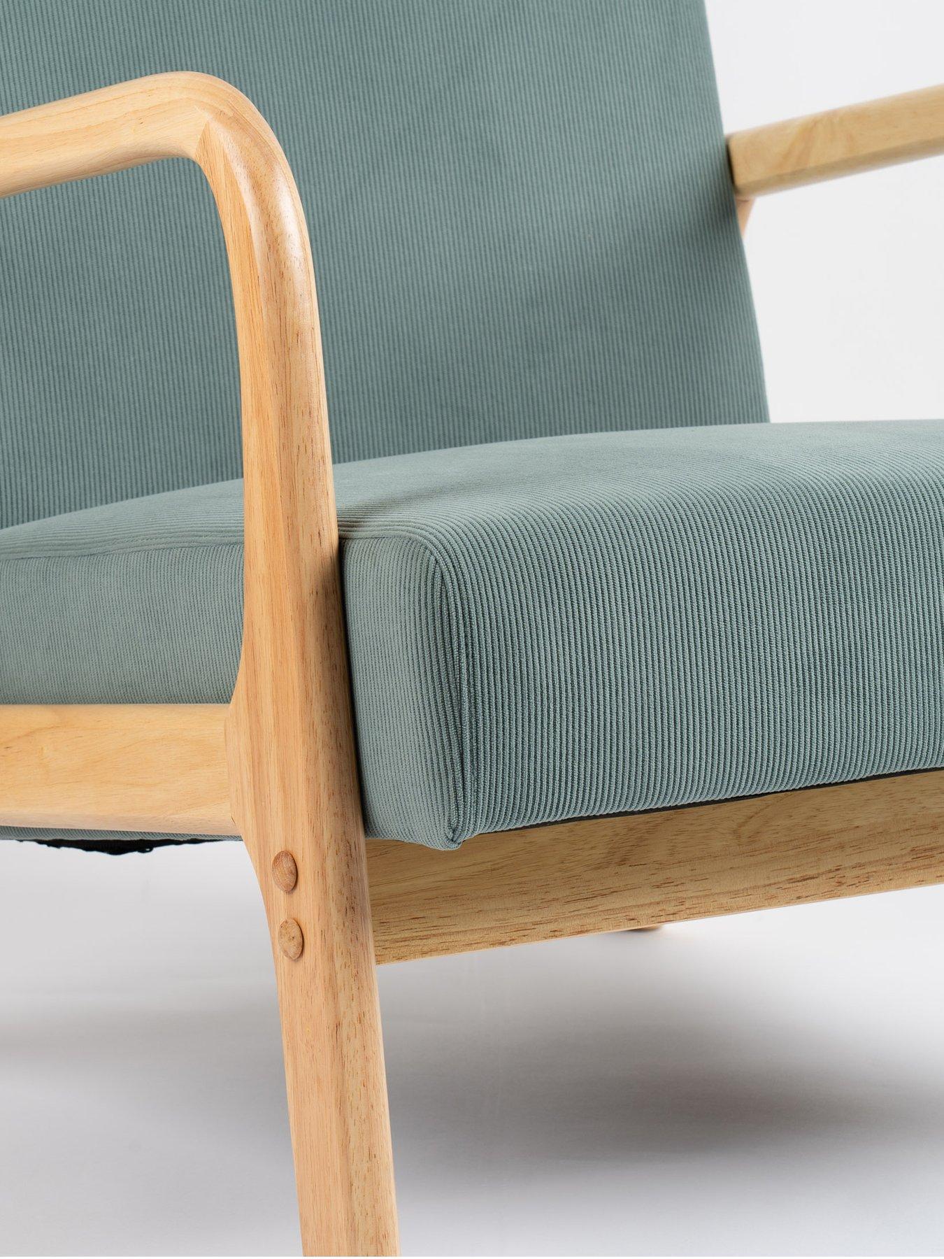 Image 3 of 3 of Scottish Everlastings Howorth Cord Fabric Chair - Teal