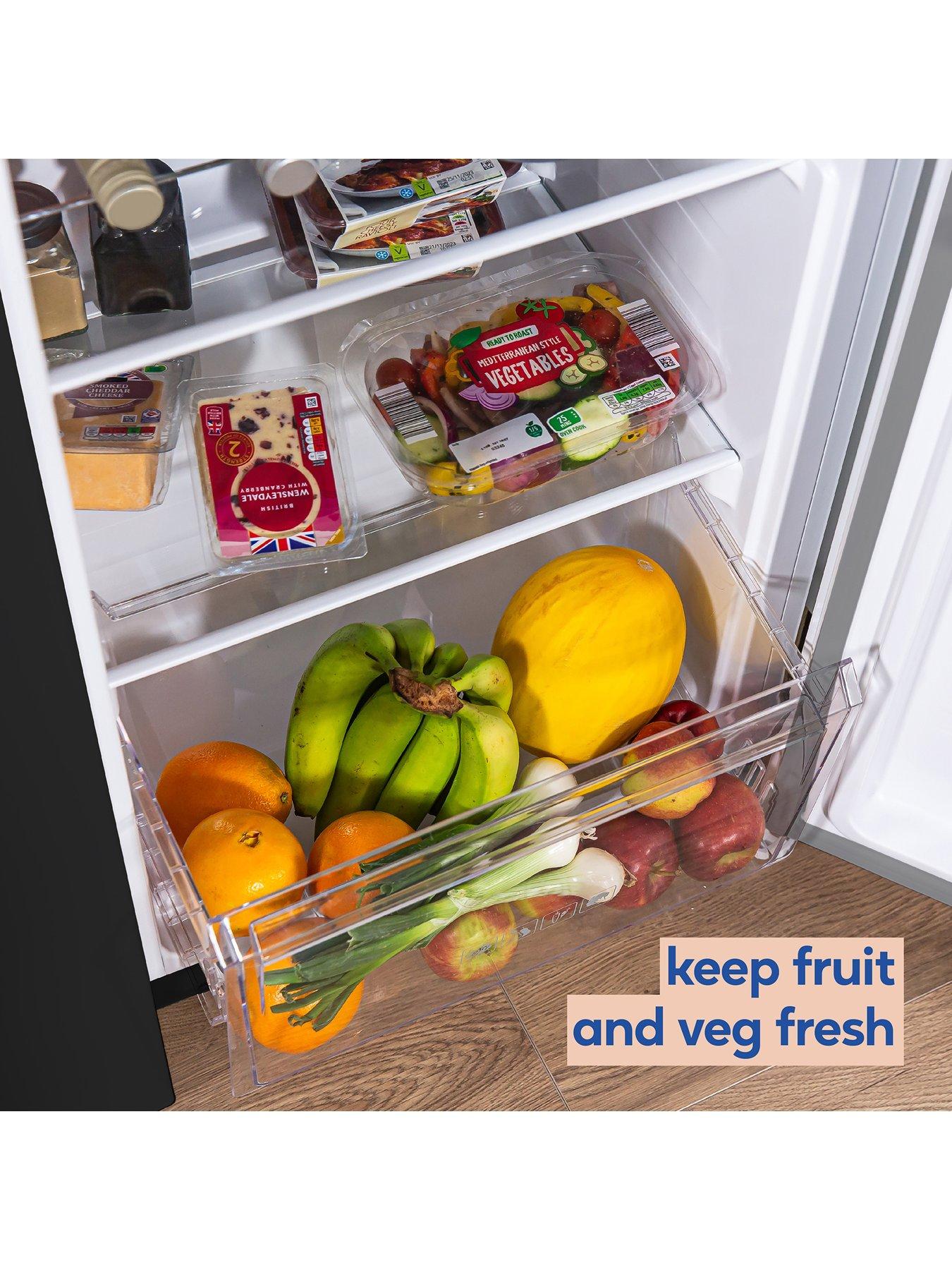  image of russell-hobbs-rh90aff201b-177cm-high-90cm-wide-freestanding-slimline-american-fridge-freezer-in-black