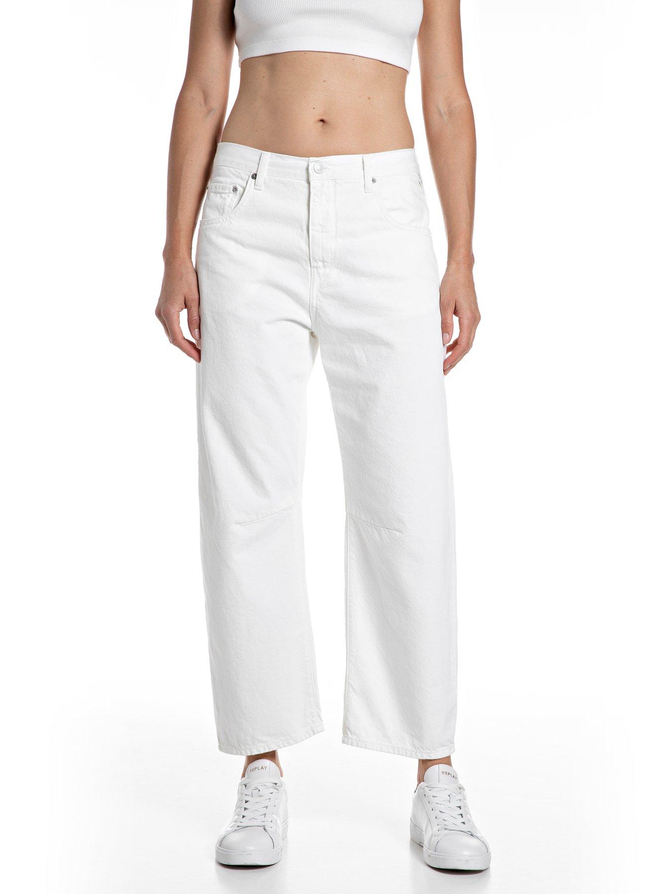 Replay Janie Barrel Jeans - White