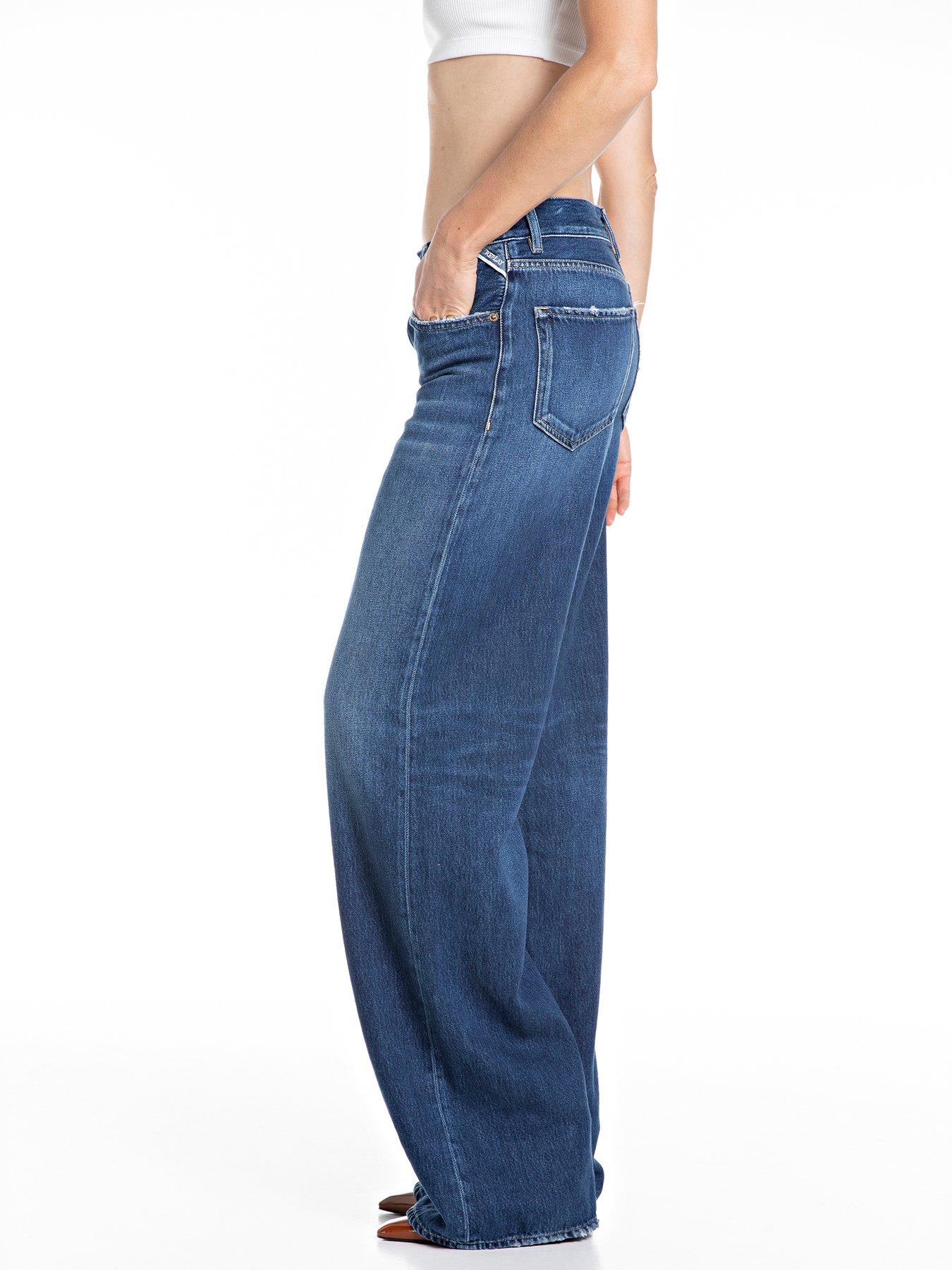  image of replay-wide-leg-jean-blue