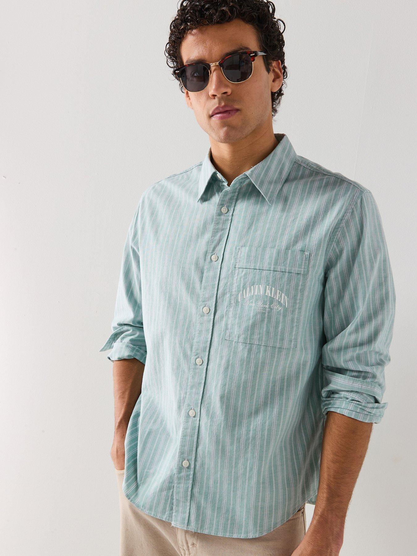 calvin-klein-jeans-stripe-washed-oxford-relaxed-shirt-wild-green