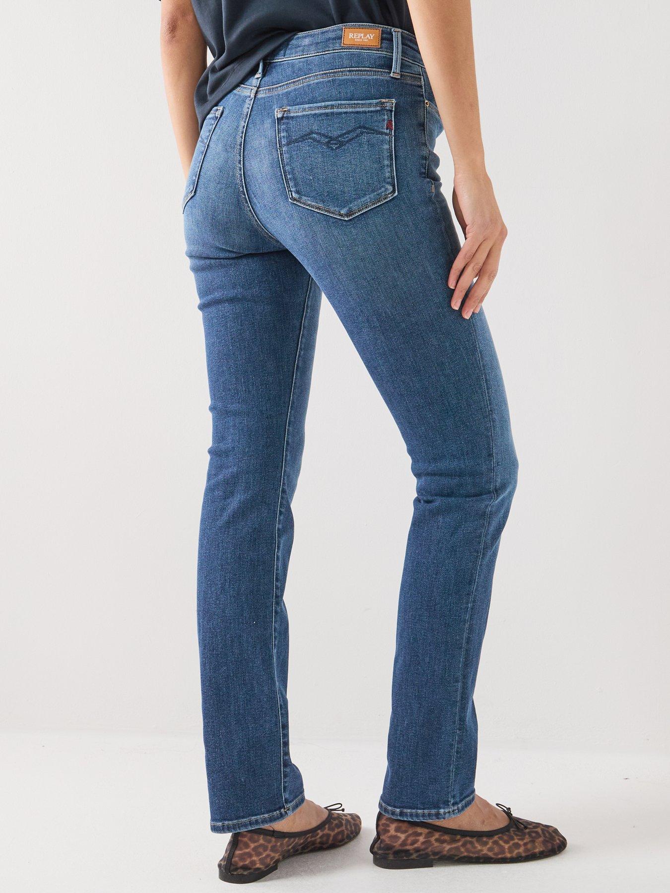Image 2 of 6 of Replay Straight Leg High Waist - Blue