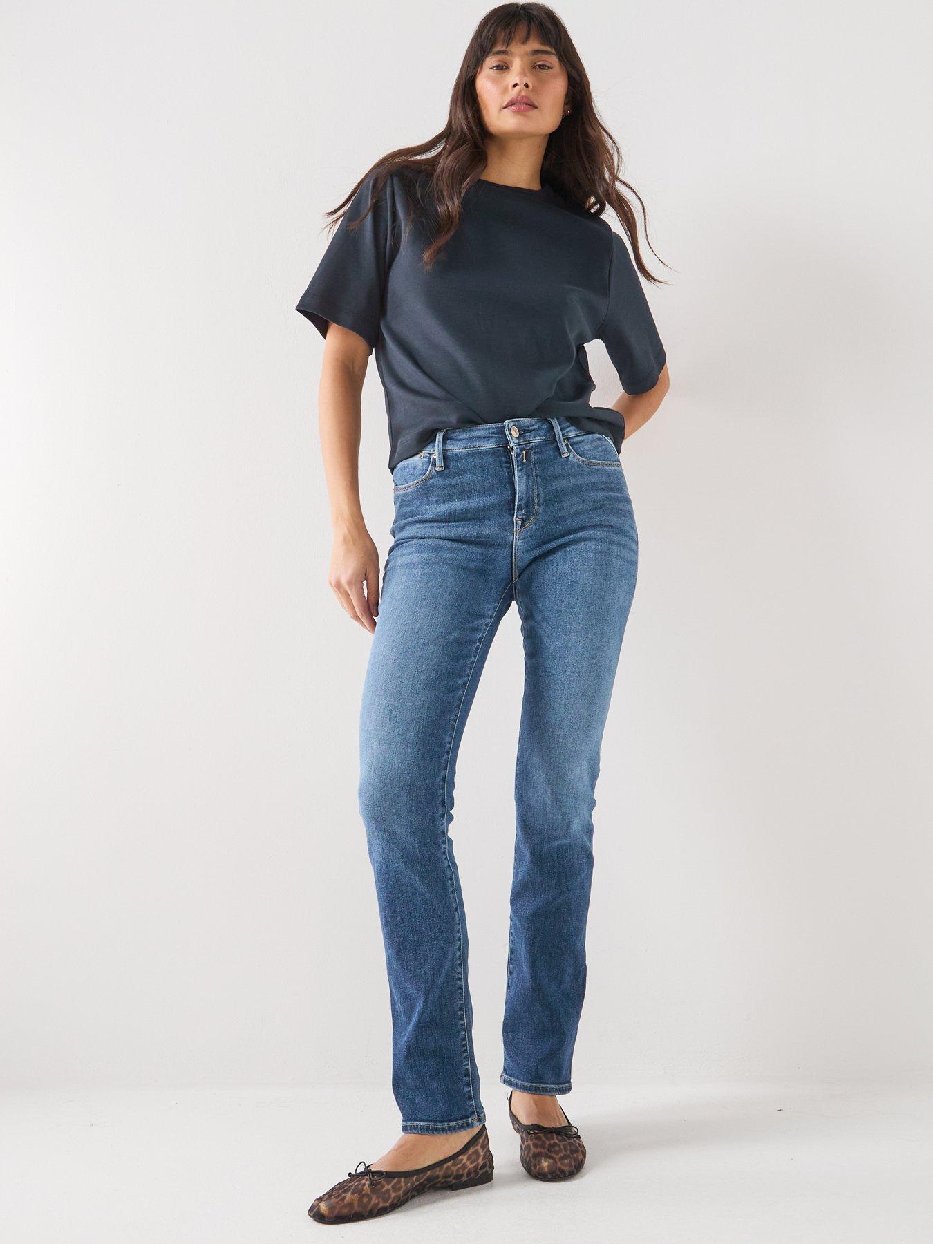Image 3 of 6 of Replay Straight Leg High Waist - Blue
