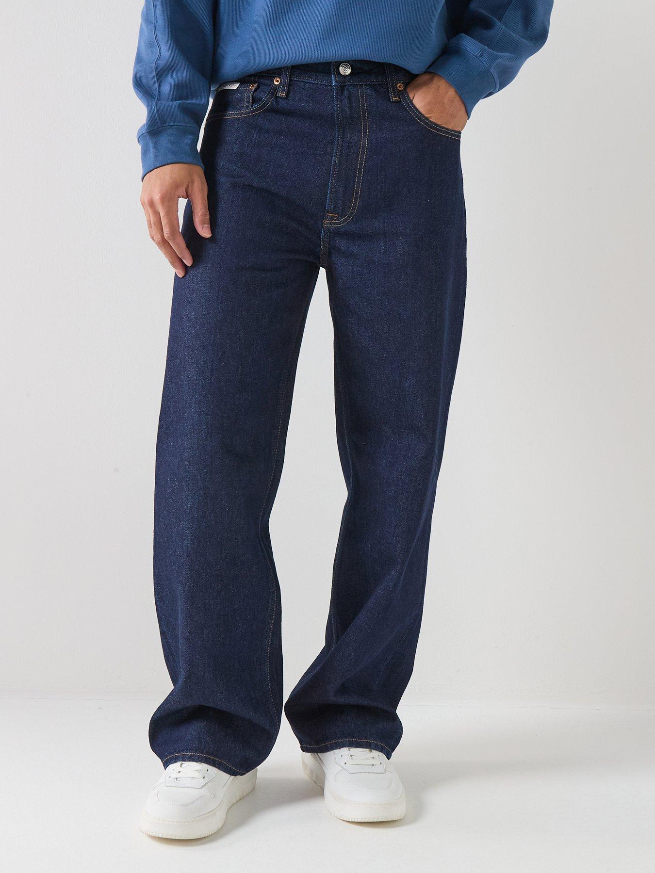 Image 1 of 6 of Calvin Klein Jeans Baggy Fit - Dark Blue