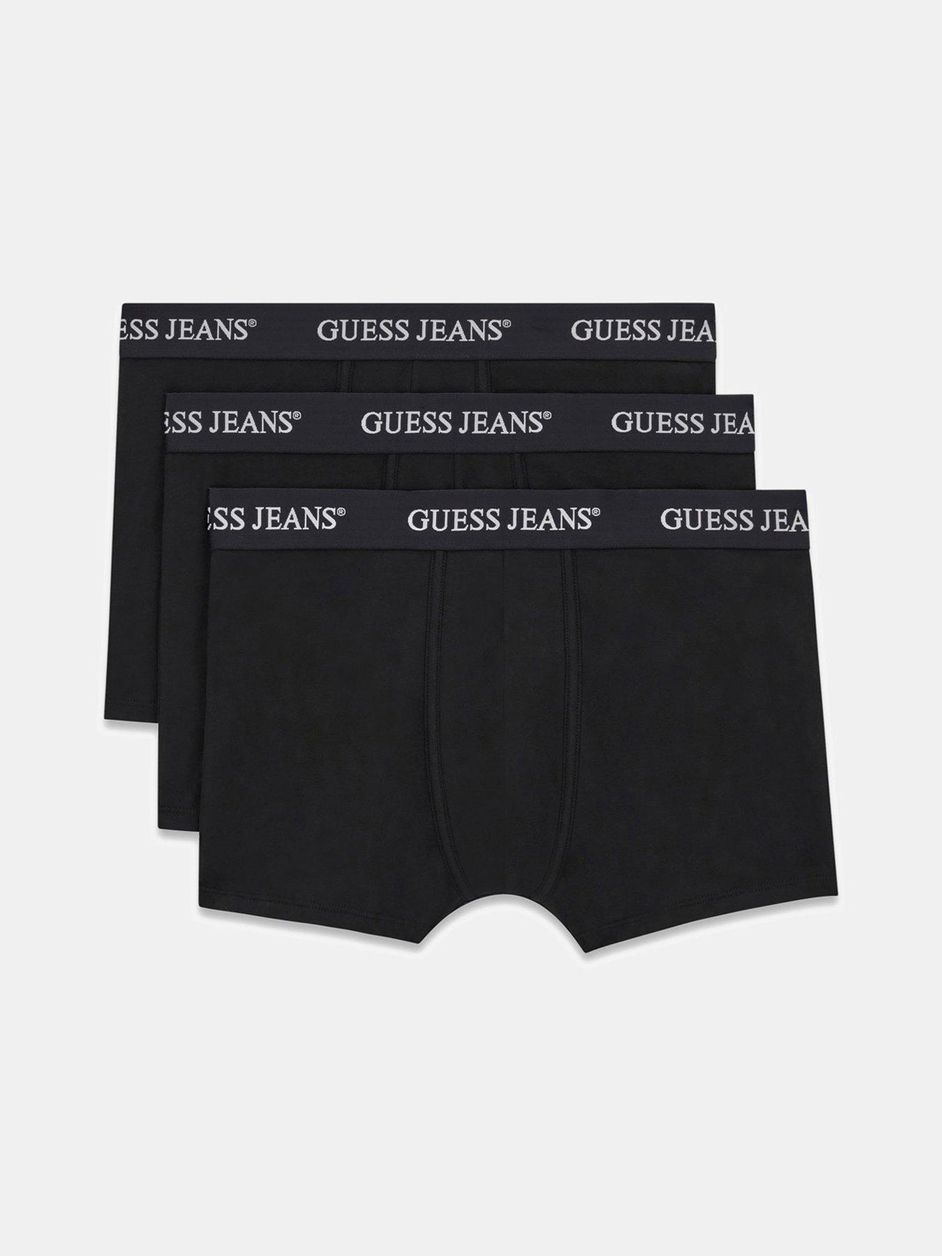 Guess Jeans 3 Pack Trunks - Black