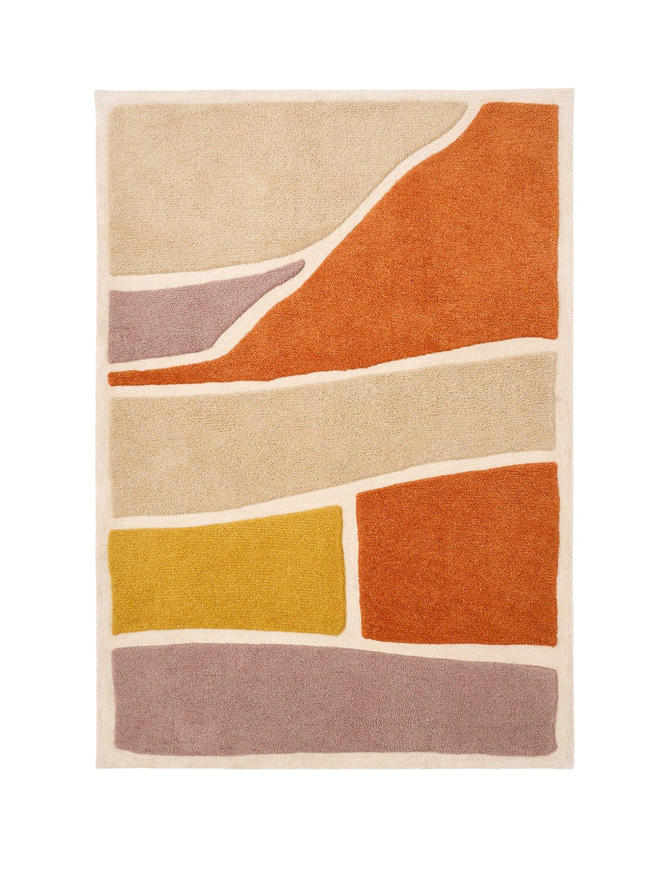  image of very-home-strata-rug-terracotta
