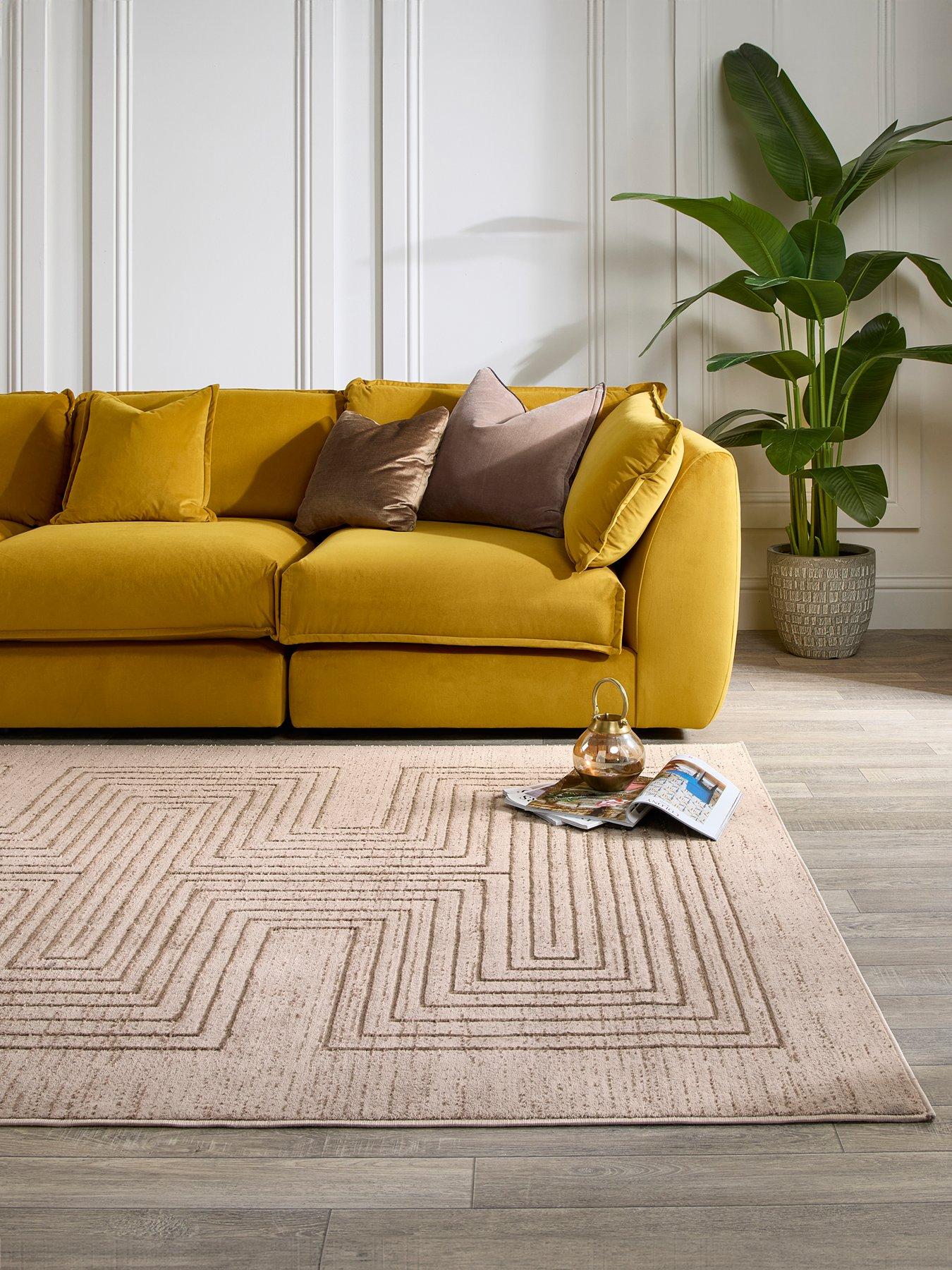 Image 1 of 5 of The Very Collection Calacatta Lines Natural Rug