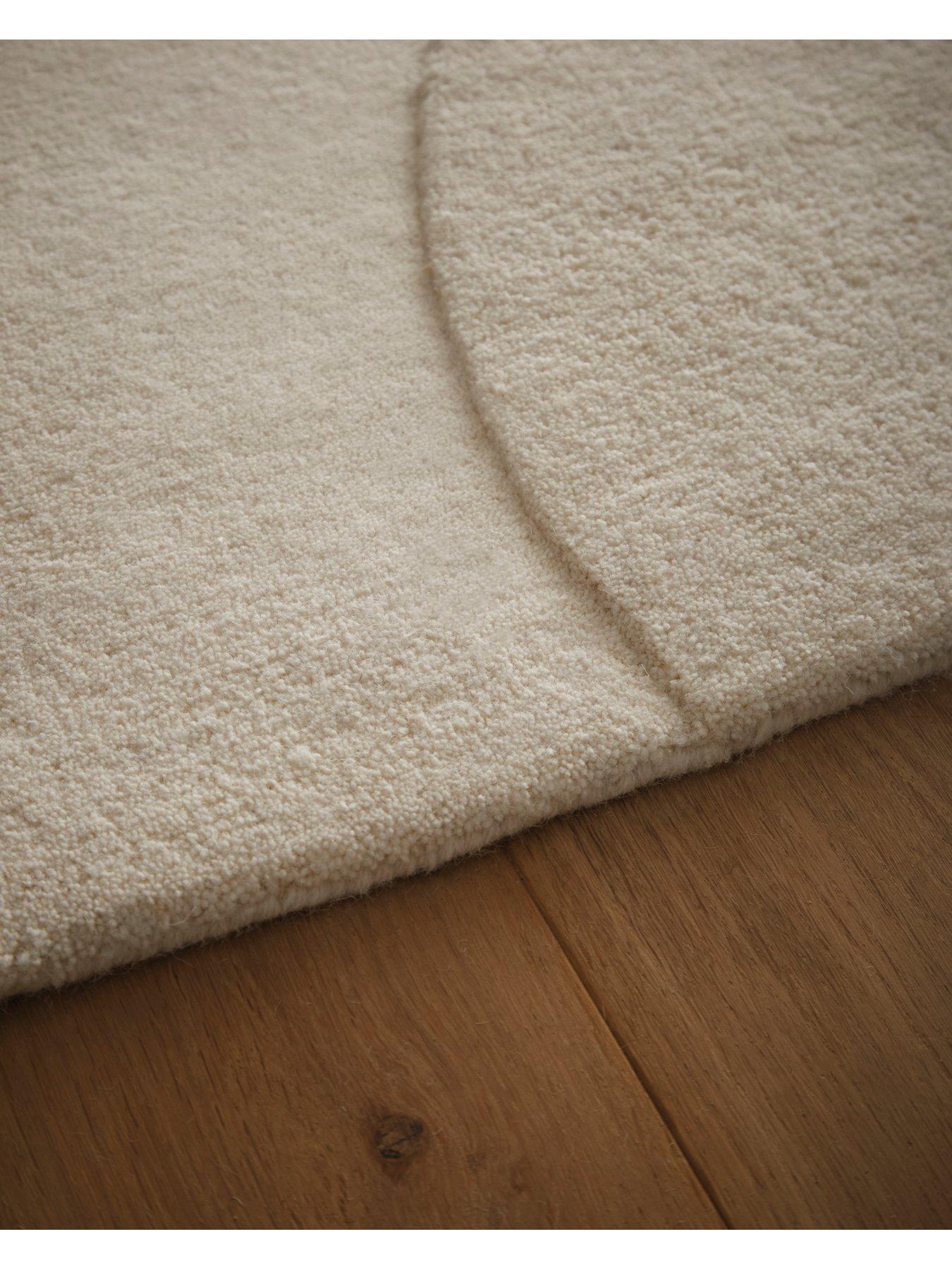 Image 4 of 5 of Very Home Sculptured Wool Boulder Rug - Cream