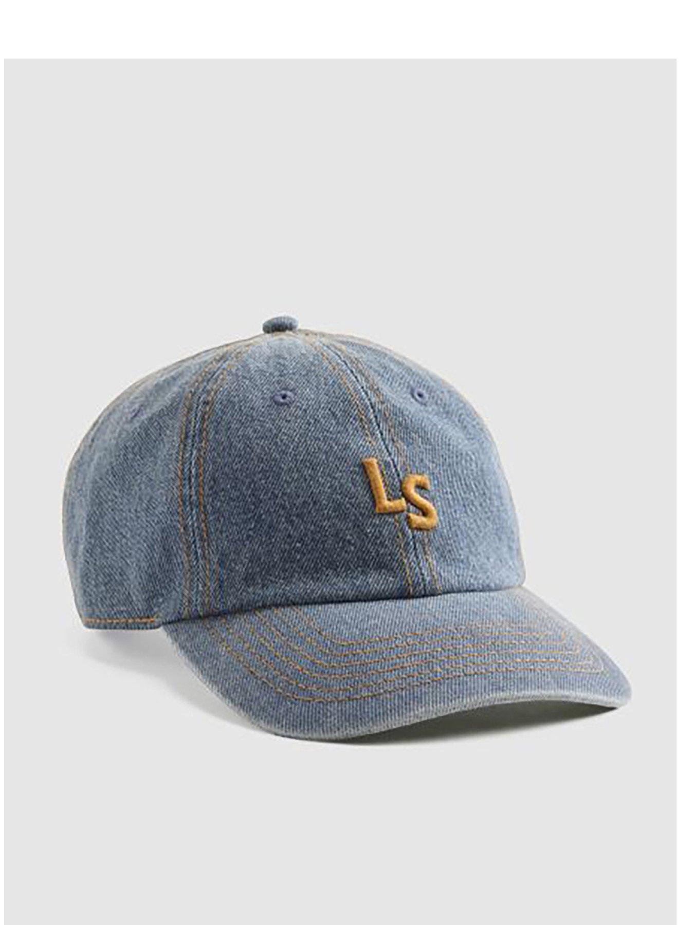 Image 1 of 5 of Levi's Long Sleeve Monogram Cap - Blue Denim