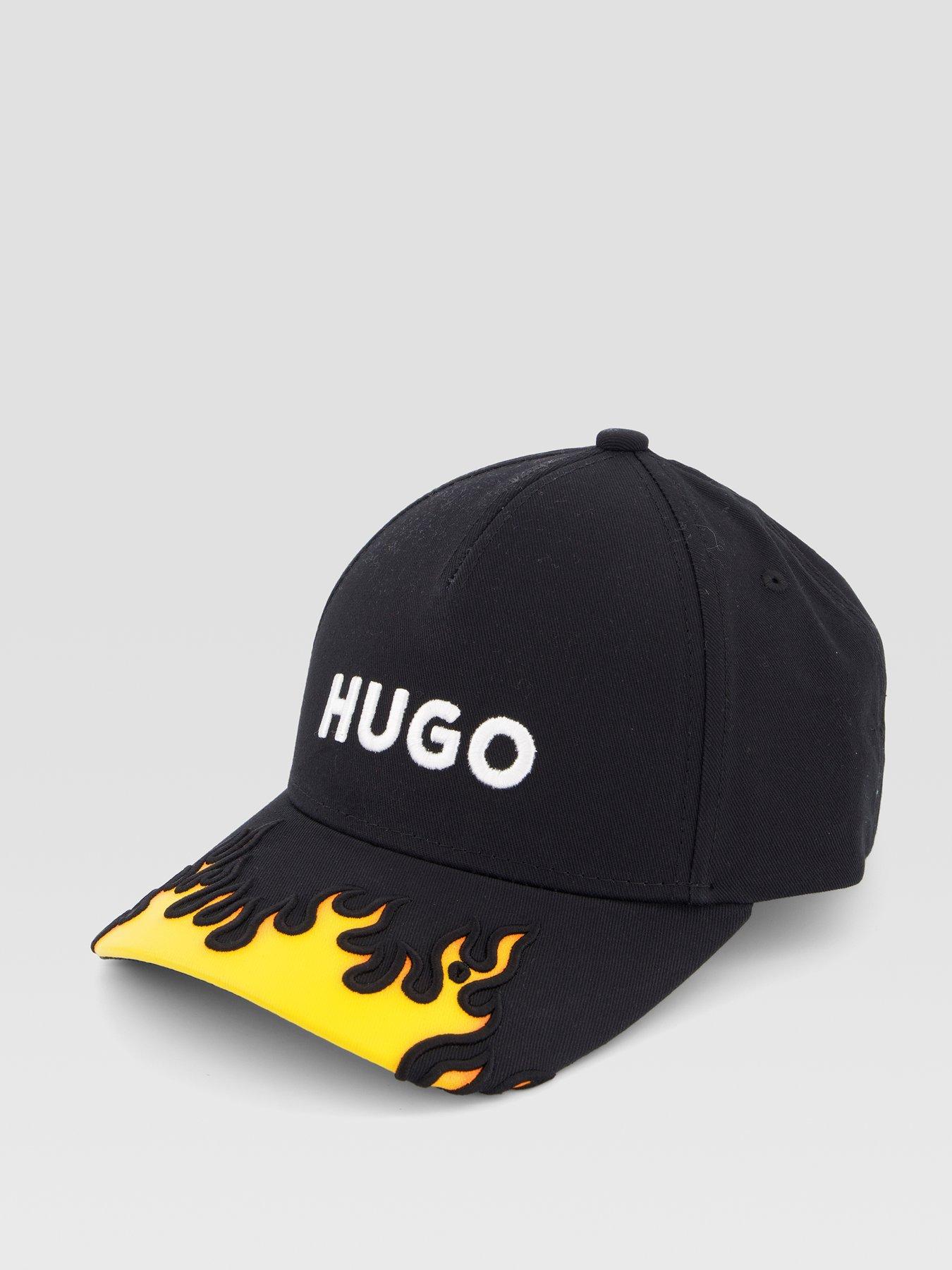 back image of hugo-jad-flame-baseball-cap-black