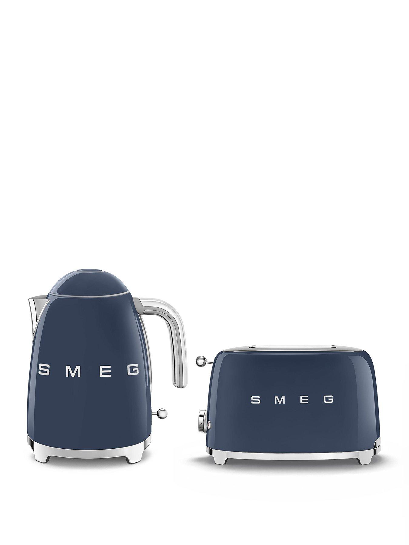 Smeg Kettle and 2 Slice Toaster, Navy